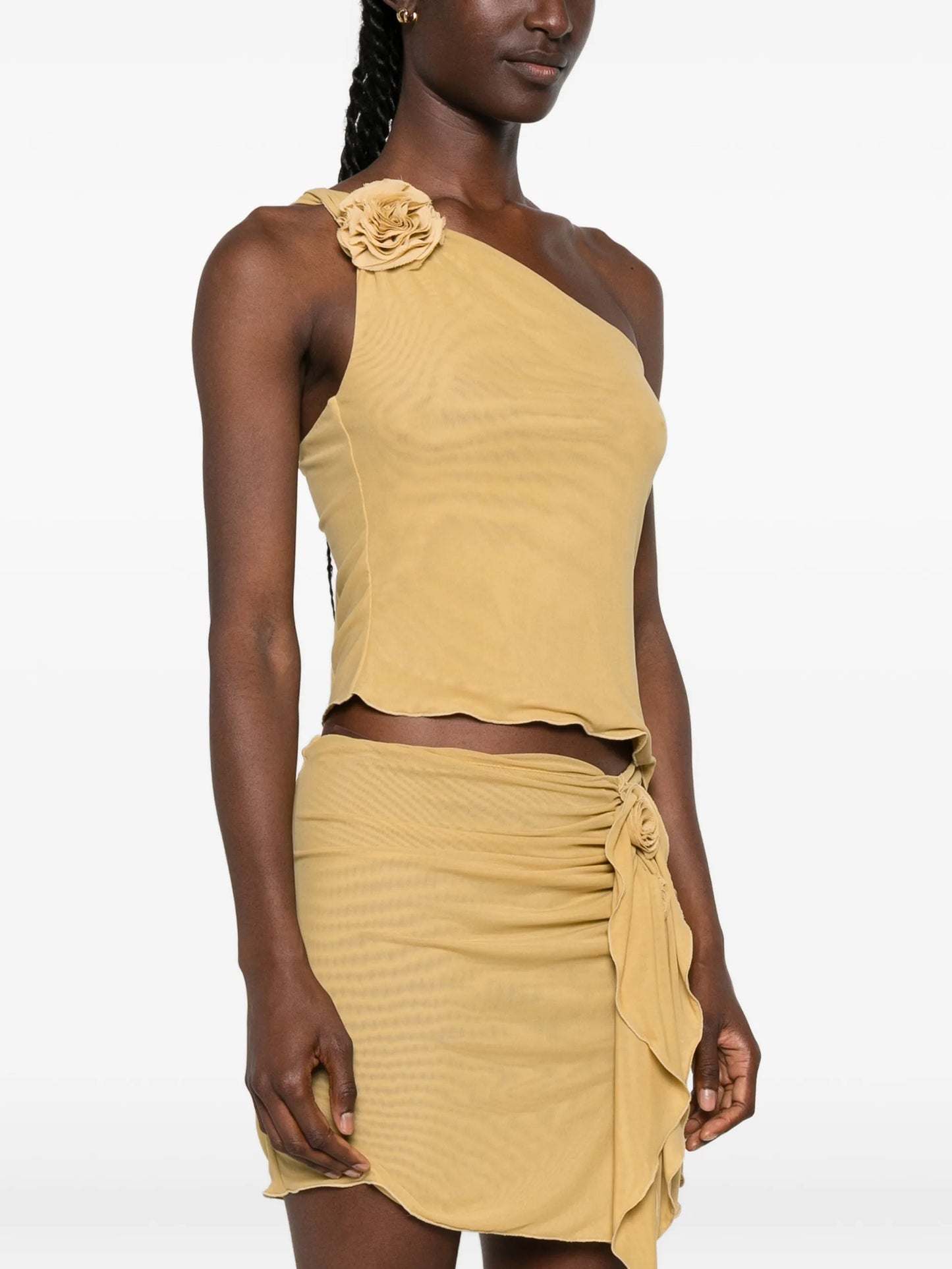 Cynthia flower-appliqué top