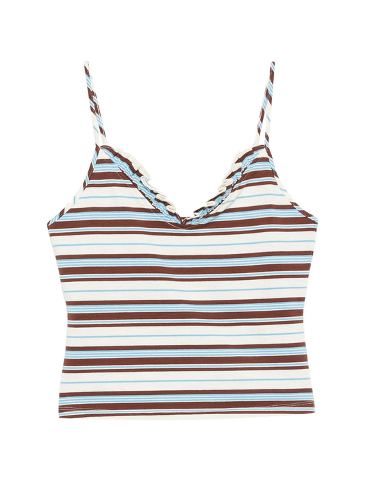Nadine ruffle-trim tank top