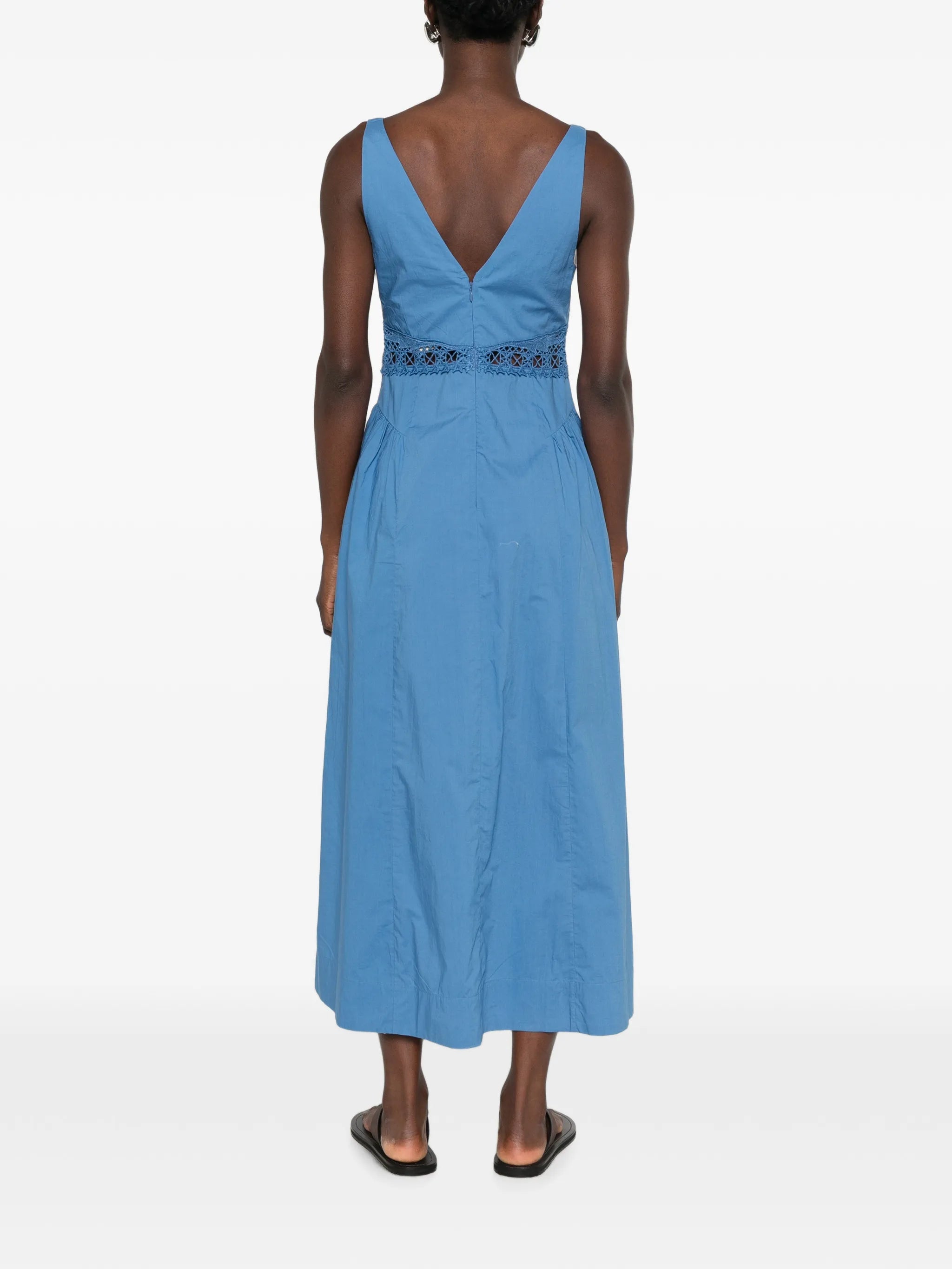 Veda crochet-trim midi dress