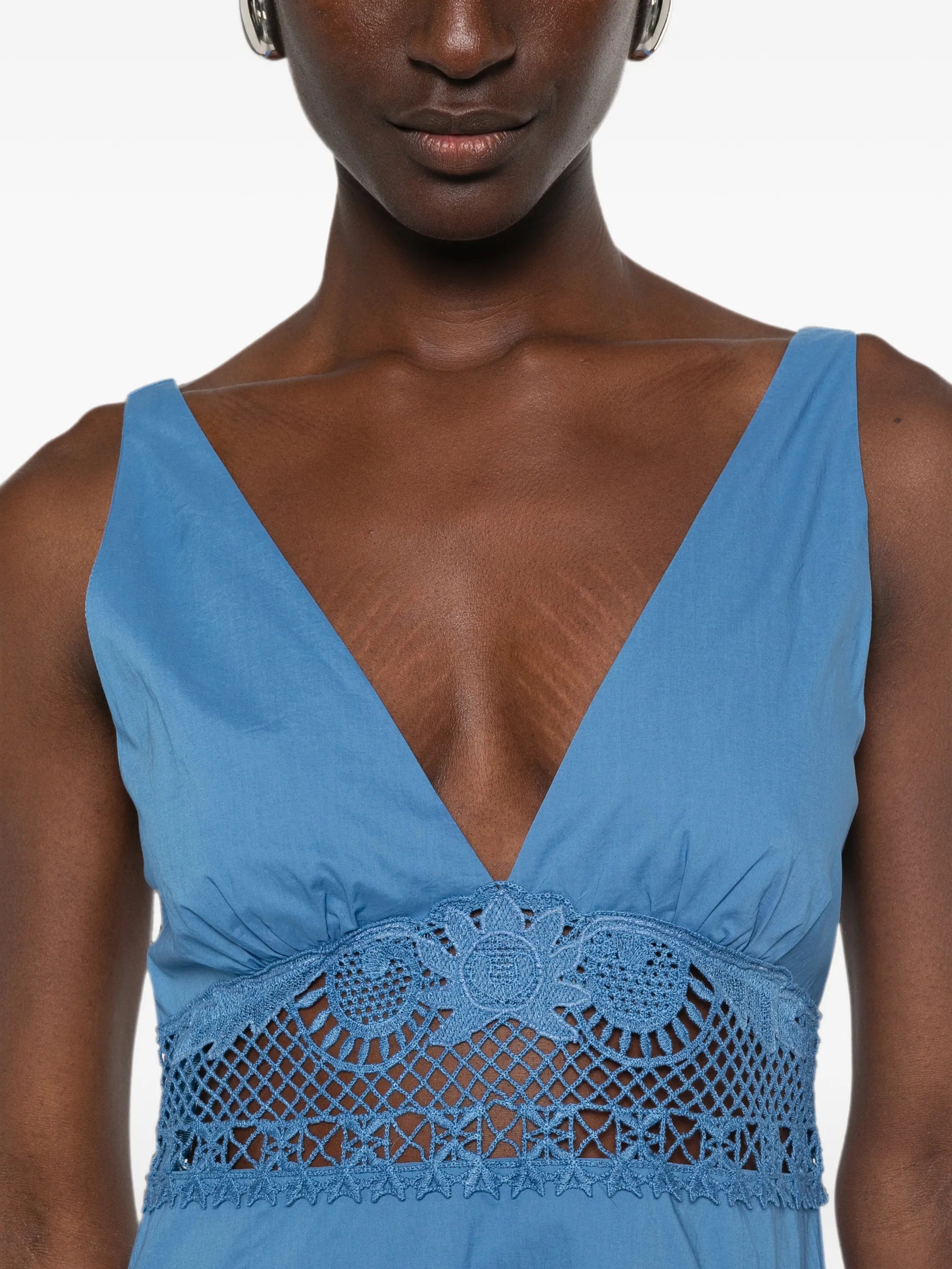 Veda crochet-trim midi dress
