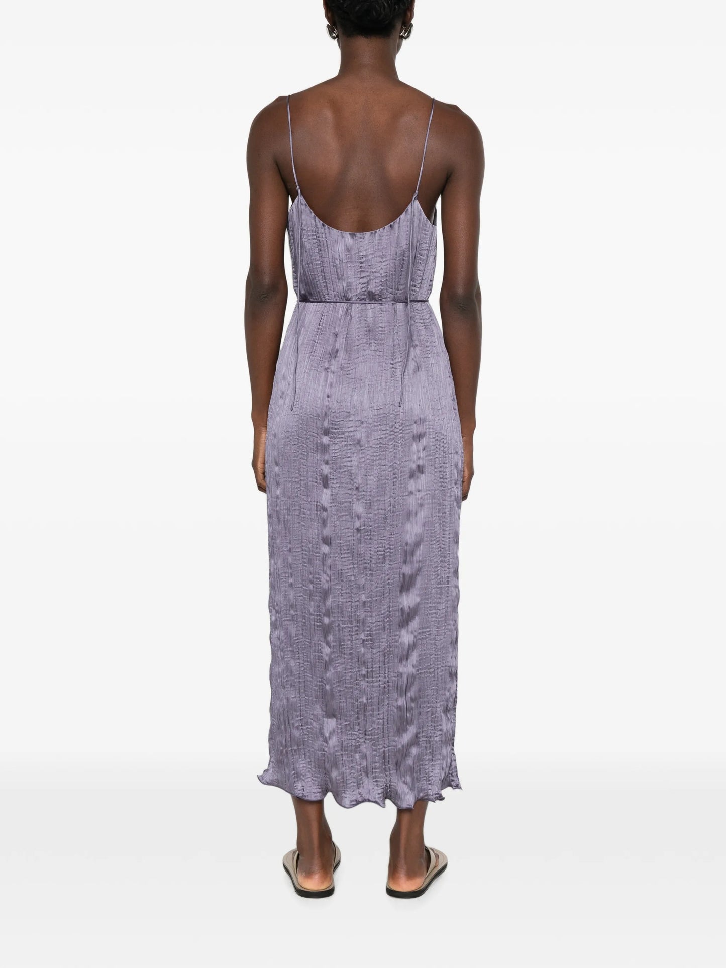 Esme crinkled slip midi dress