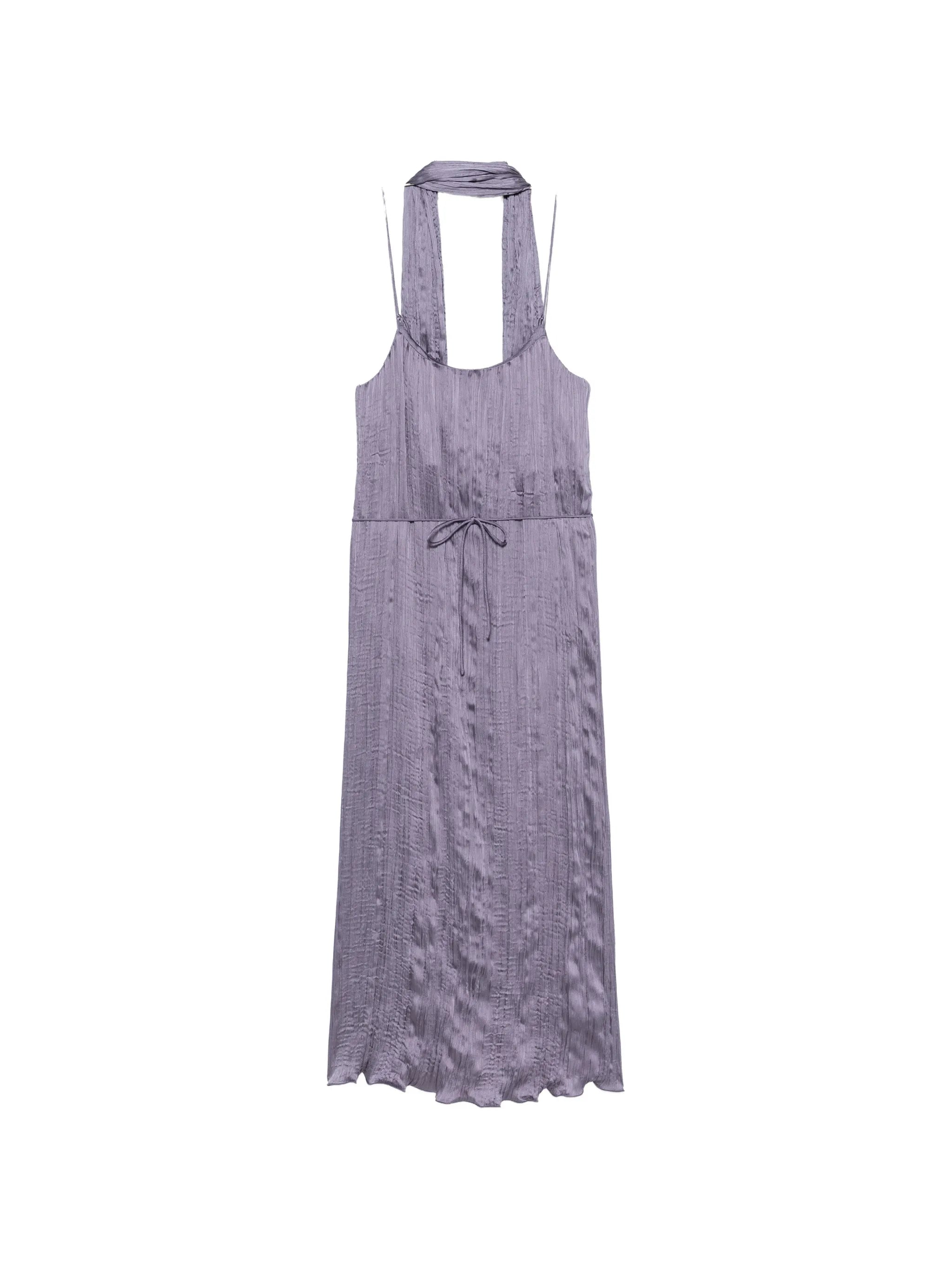 Esme crinkled slip midi dress