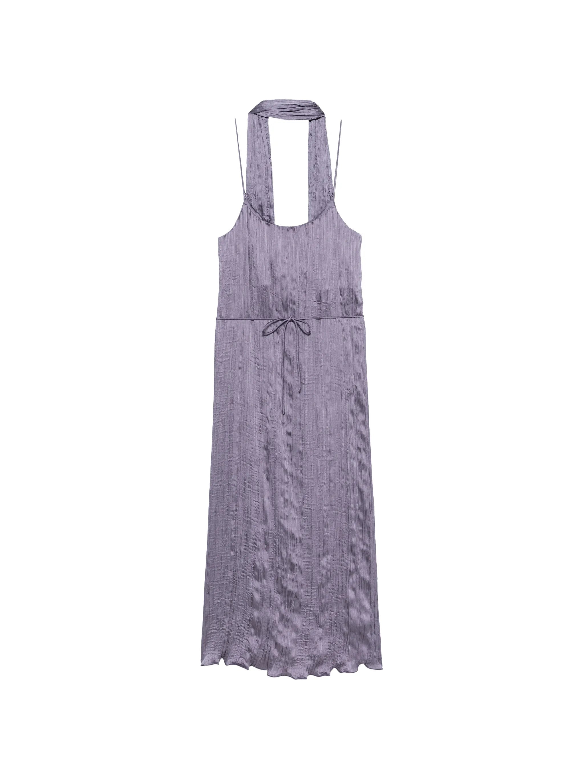 Esme crinkled slip midi dress