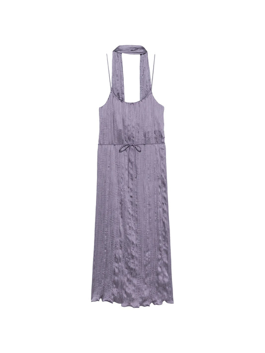 Esme crinkled slip midi dress