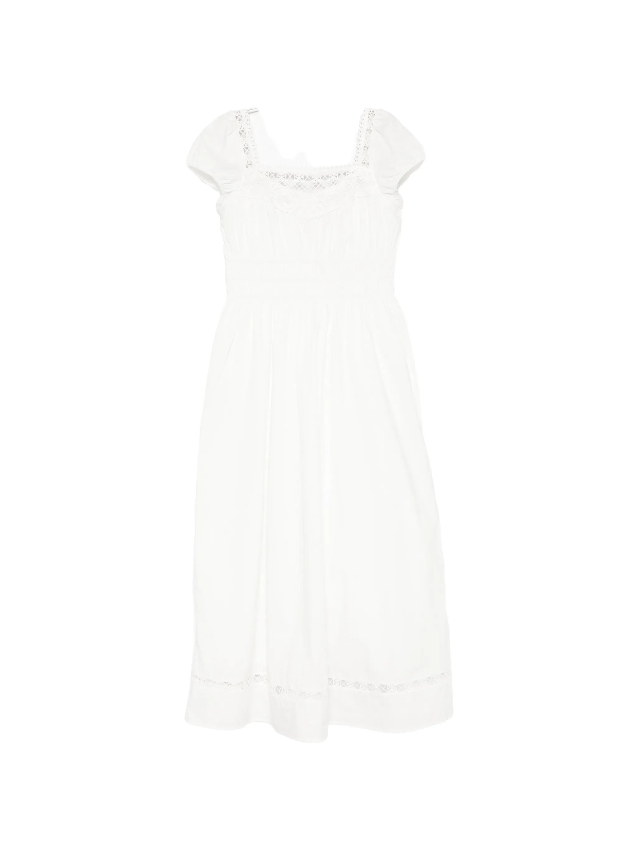 Veda crochet-trim midi dress