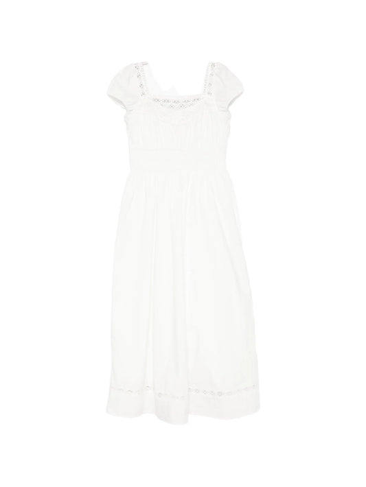 Veda crochet-trim midi dress