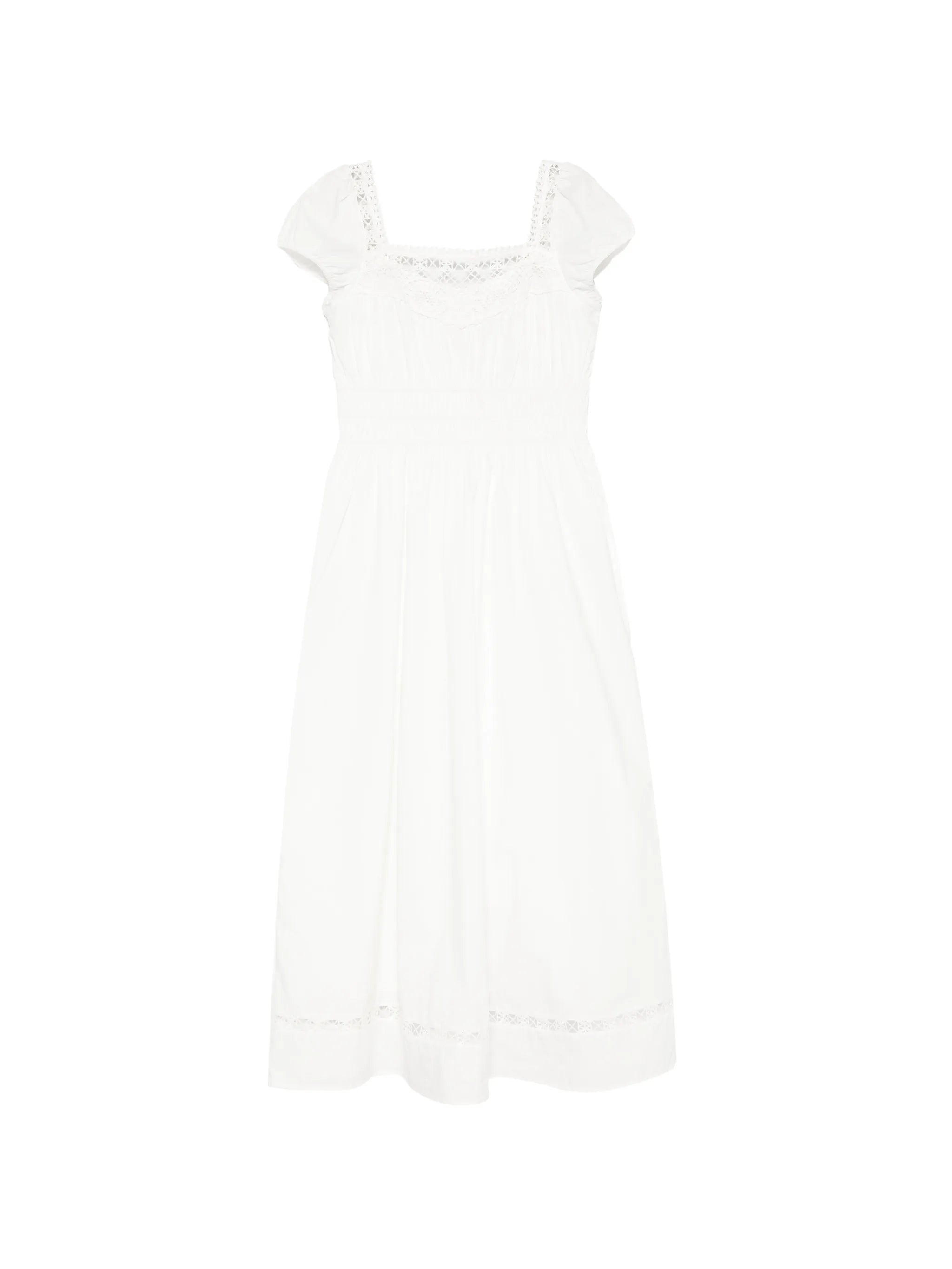 Veda crochet-trim midi dress