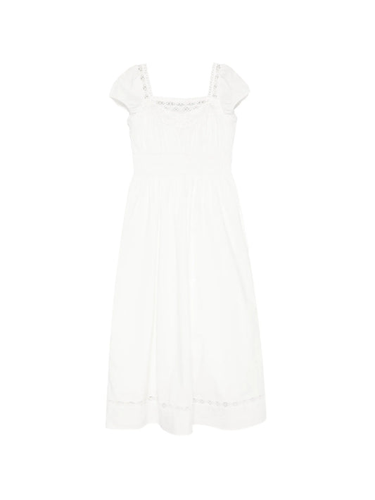 Veda crochet-trim midi dress