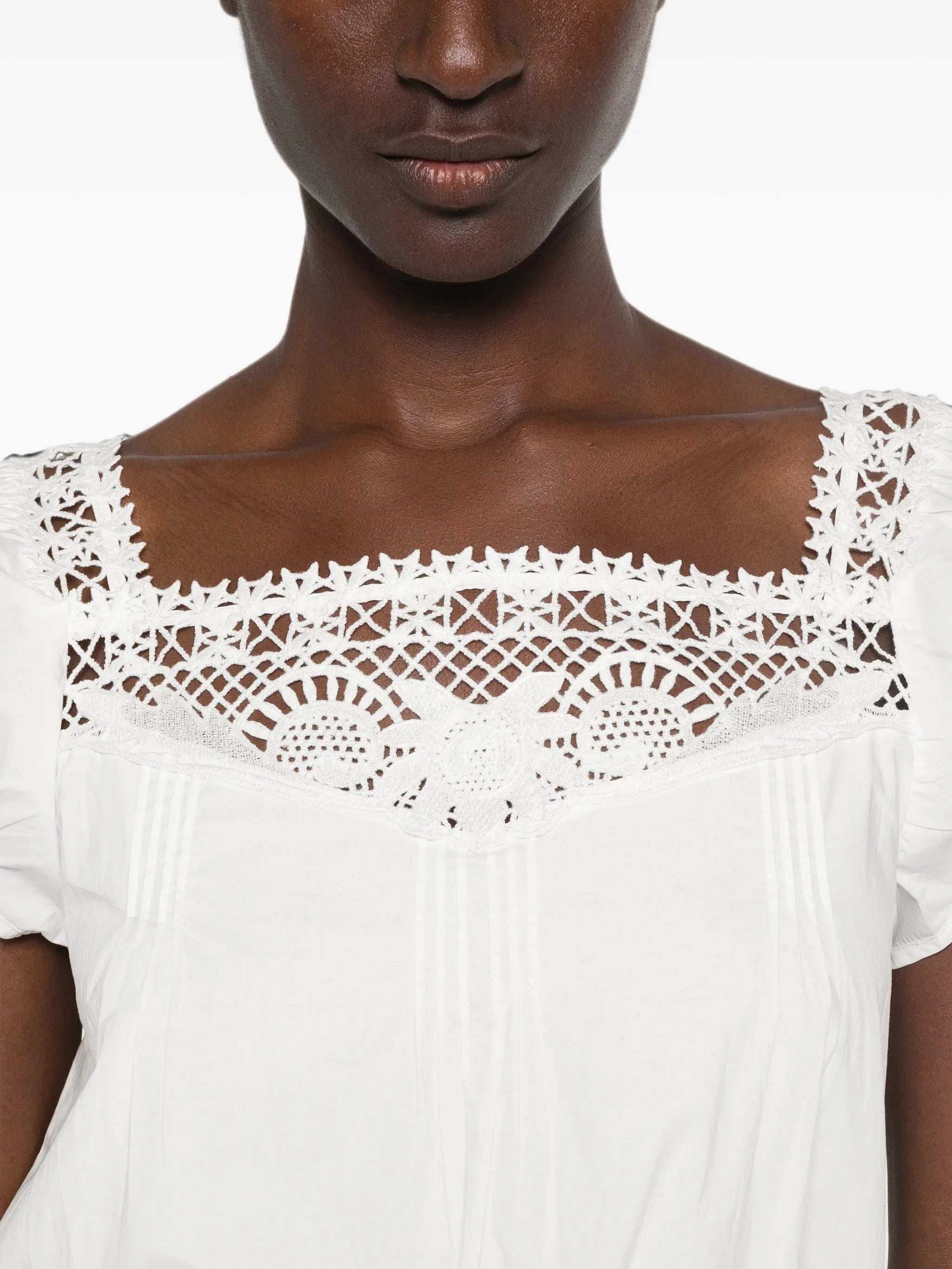 Veda crochet-trim blouse