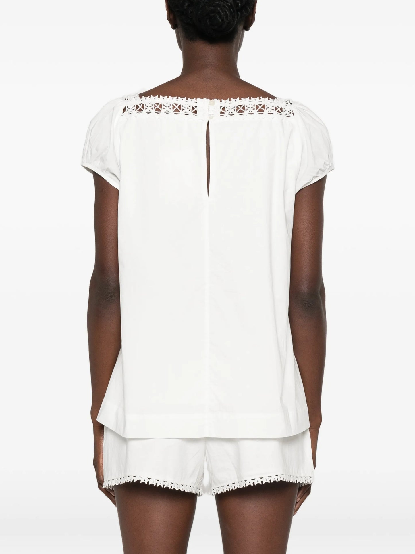 Veda crochet-trim blouse