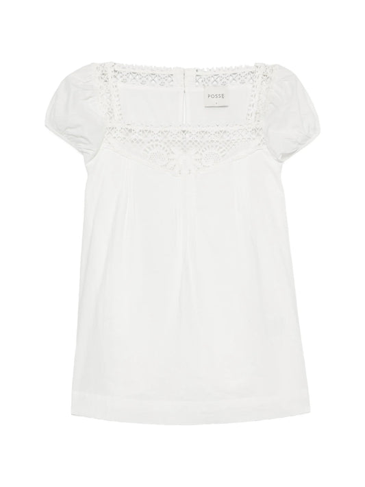 Veda crochet-trim blouse