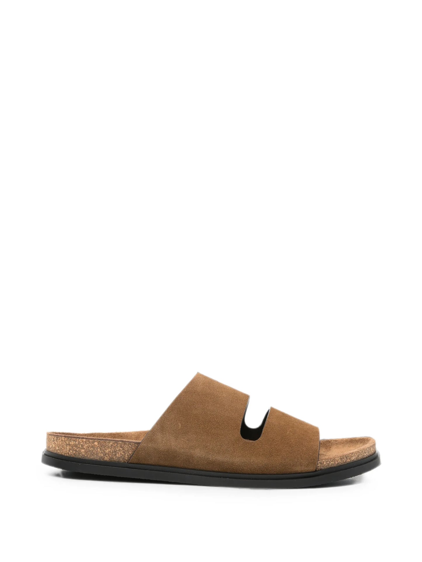 Band suede flat sandals