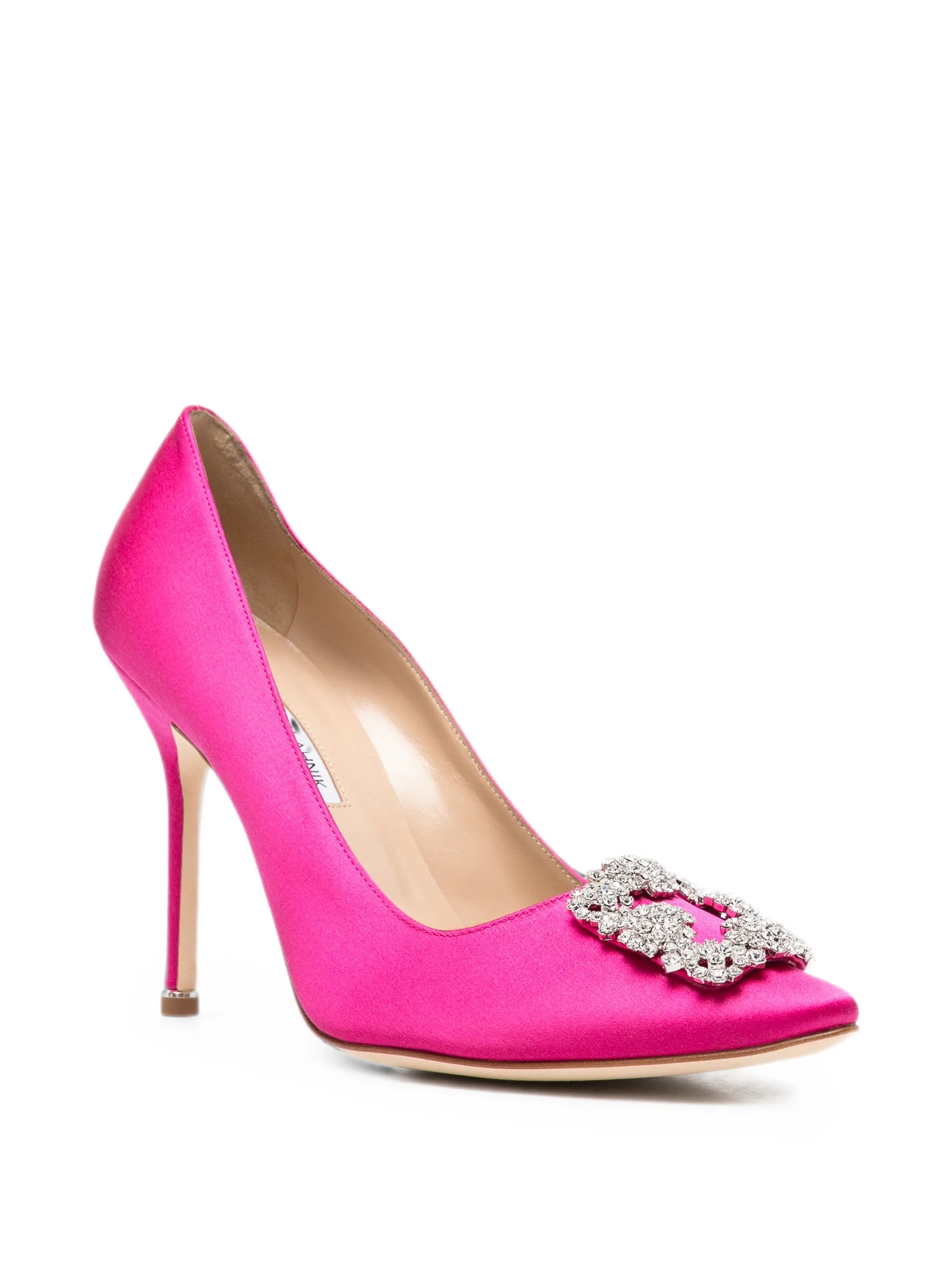 Hangisi crystal-buckle pumps
