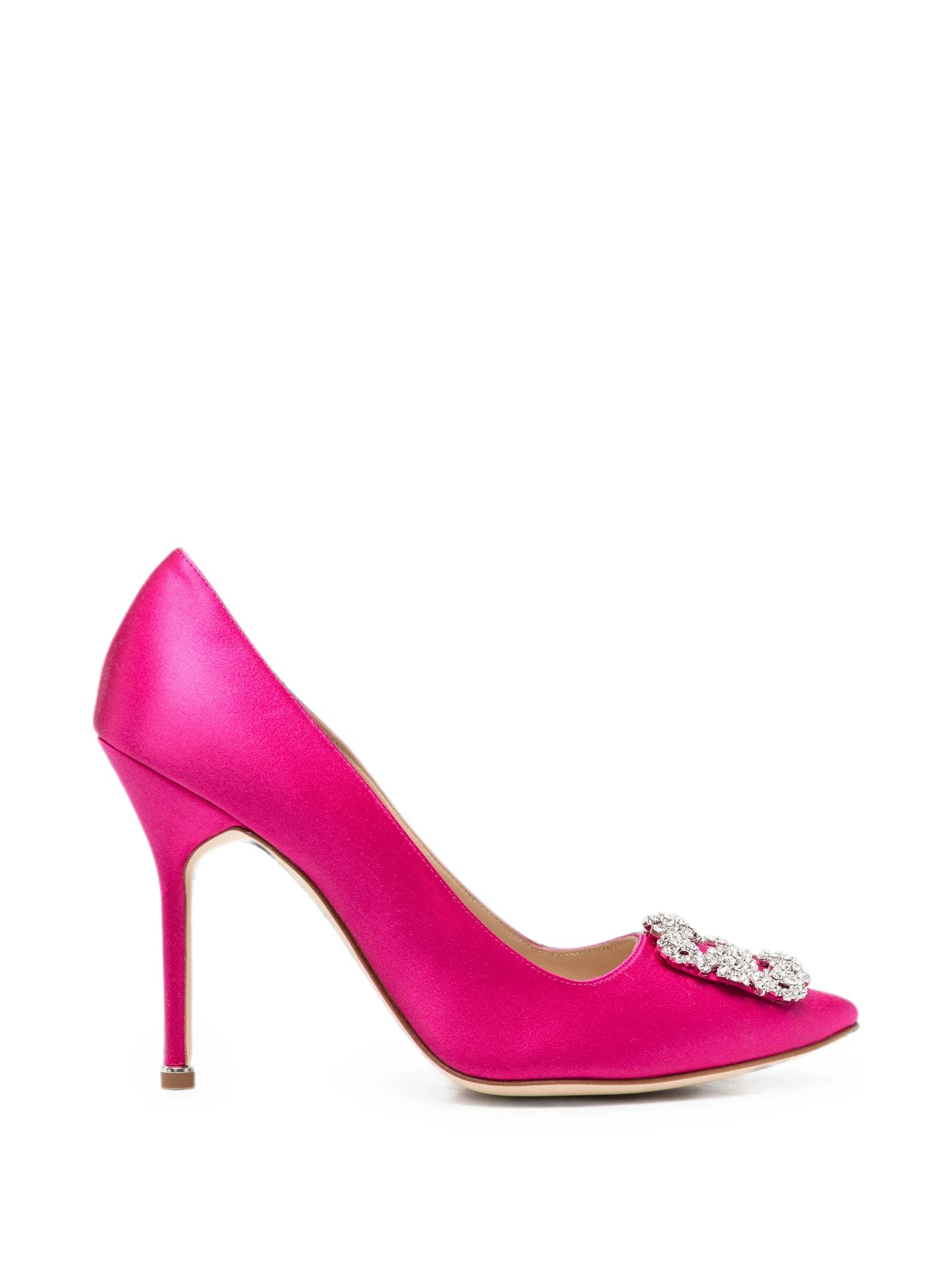Hangisi crystal-buckle pumps