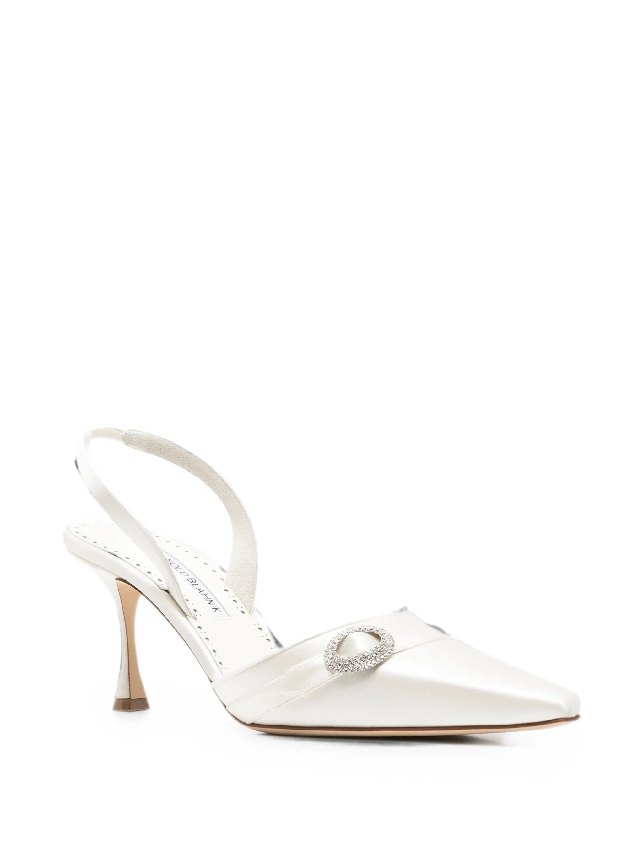 crystal-embellished slingback pumps