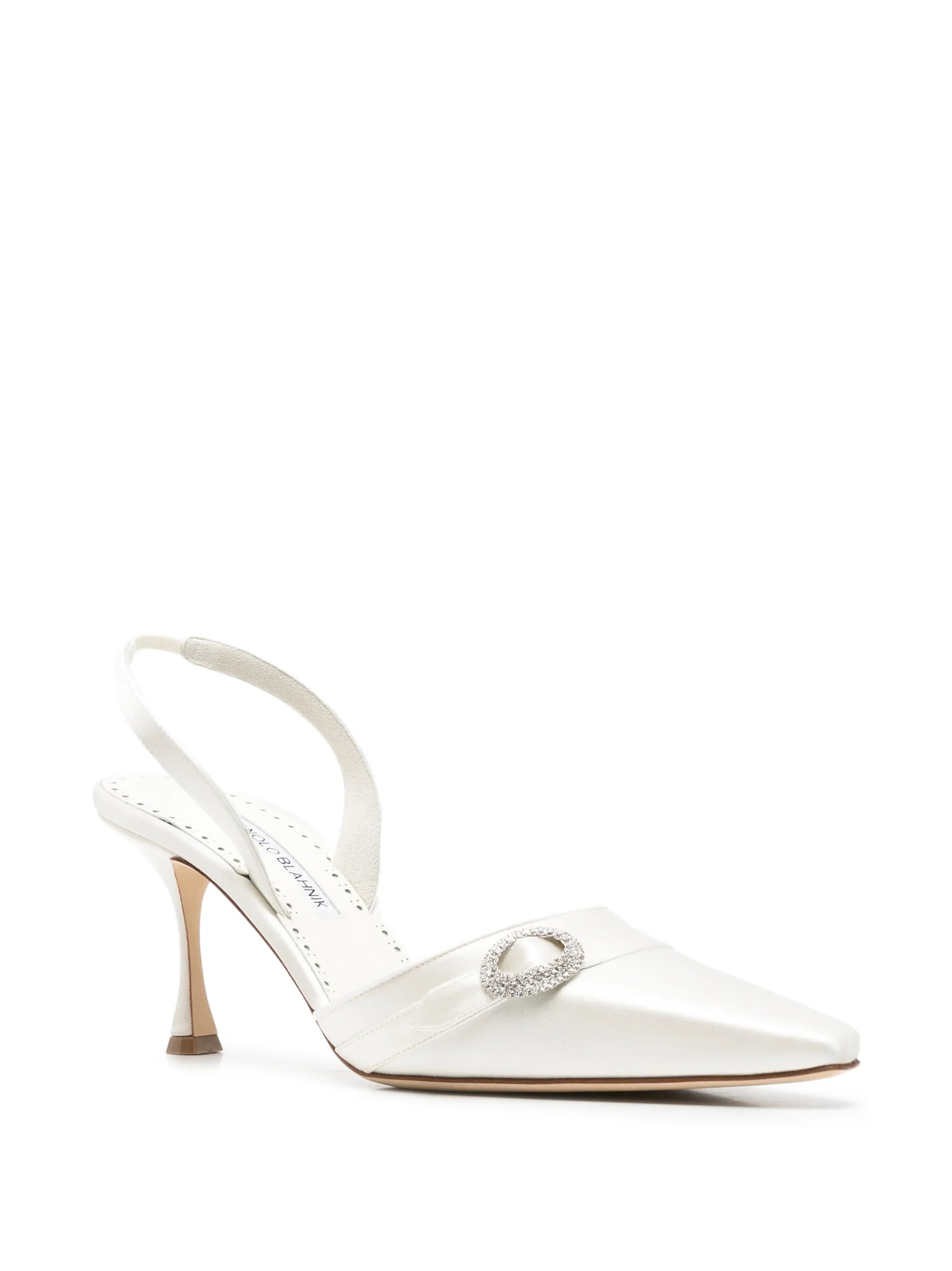 crystal-embellished slingback pumps