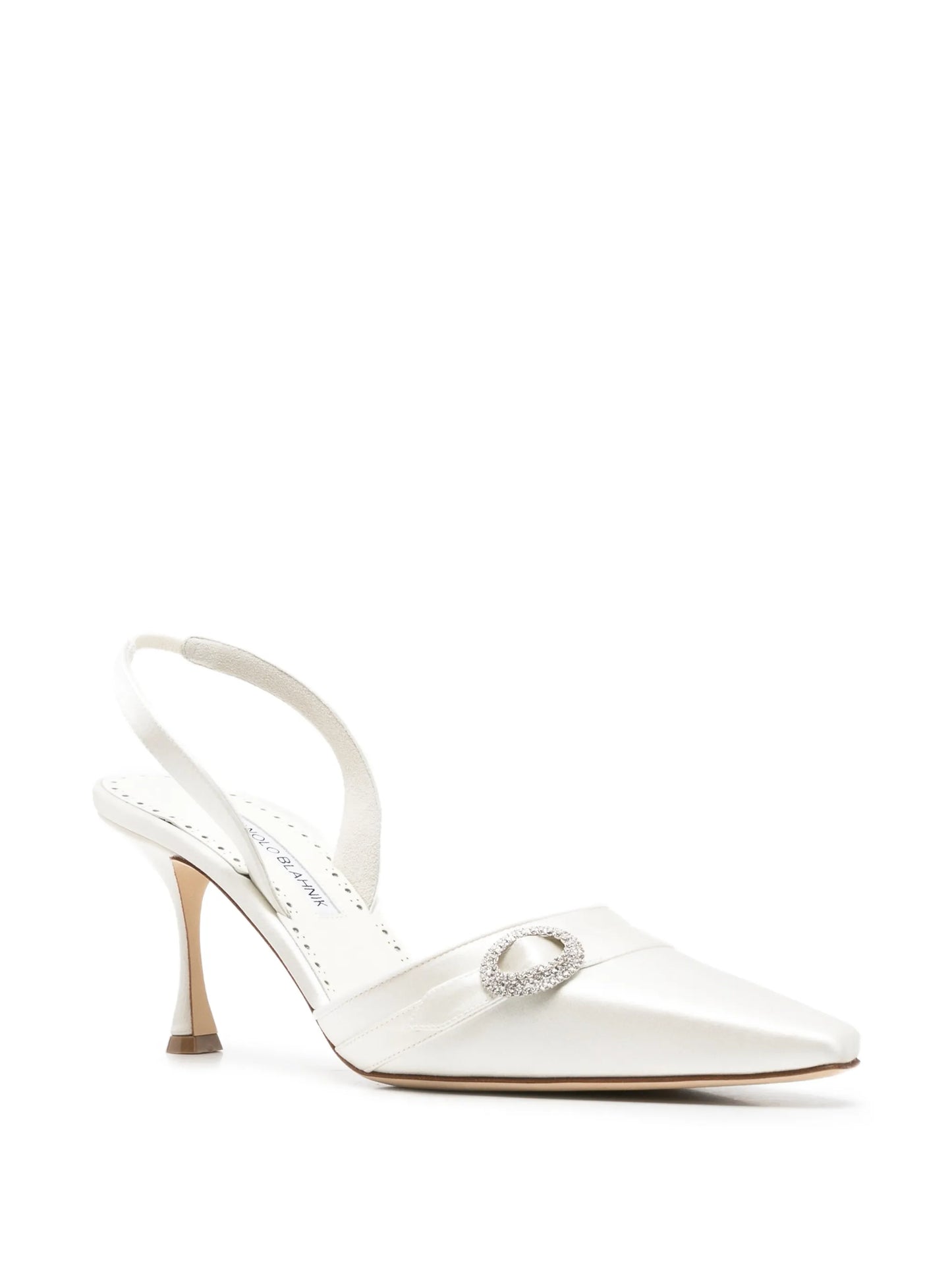 crystal-embellished slingback pumps