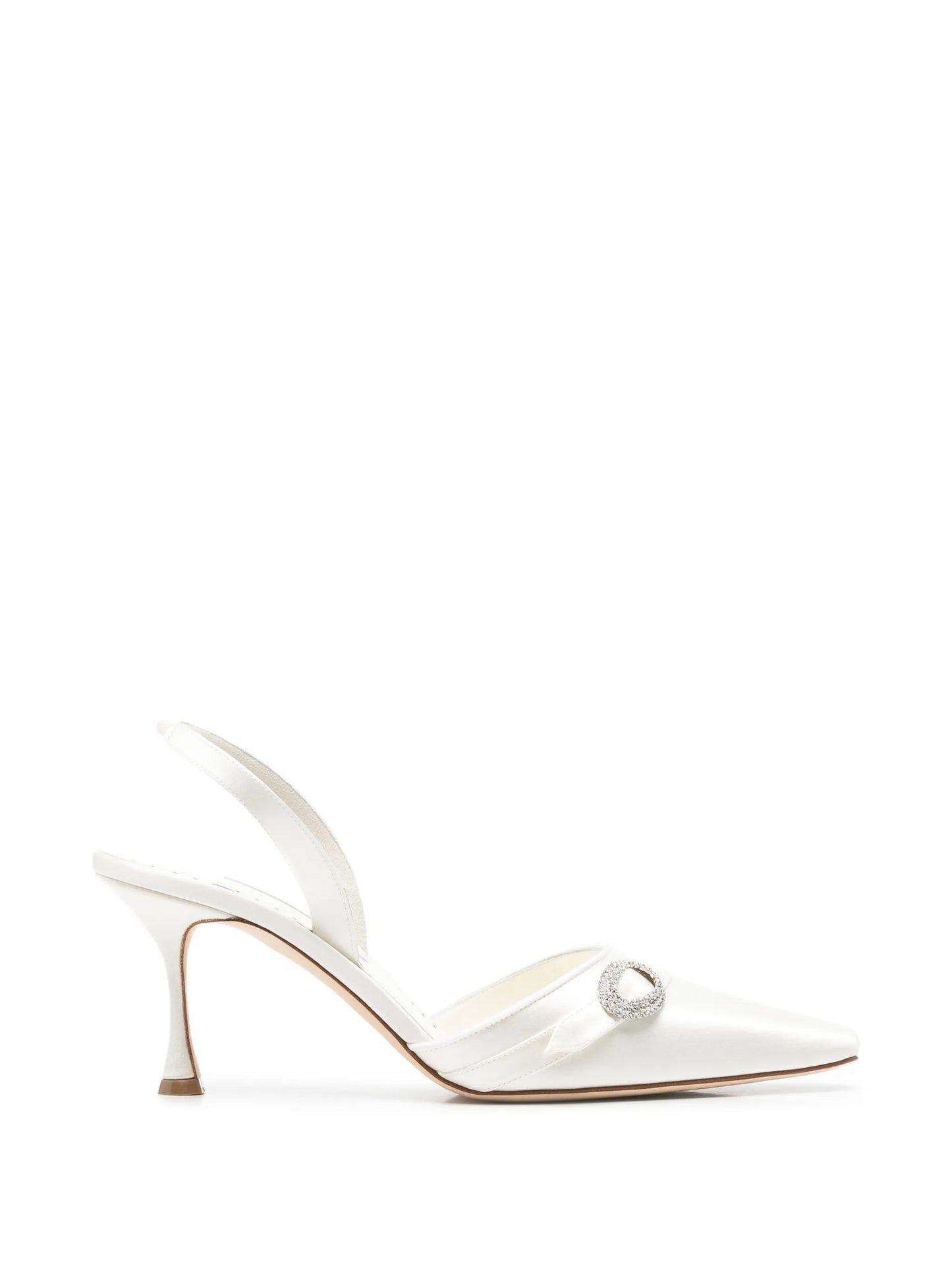 crystal-embellished slingback pumps