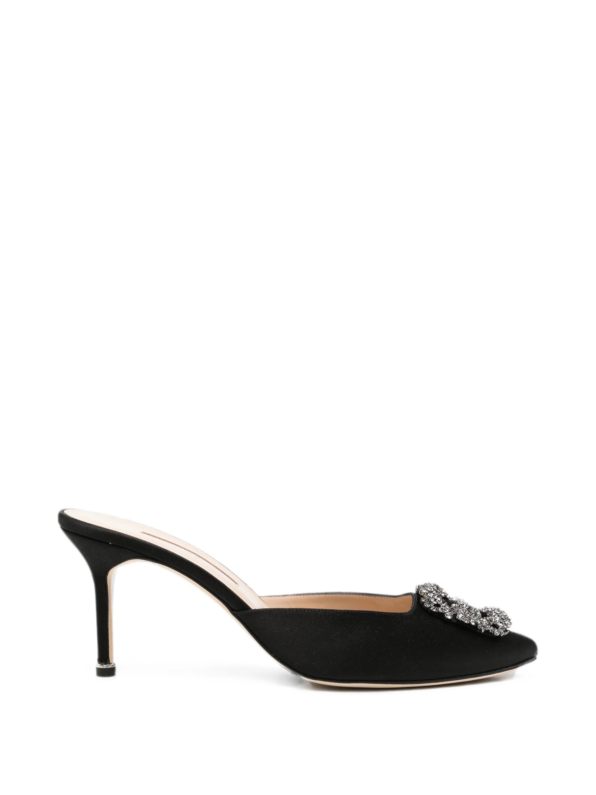 Hangisi crystal-buckle mules