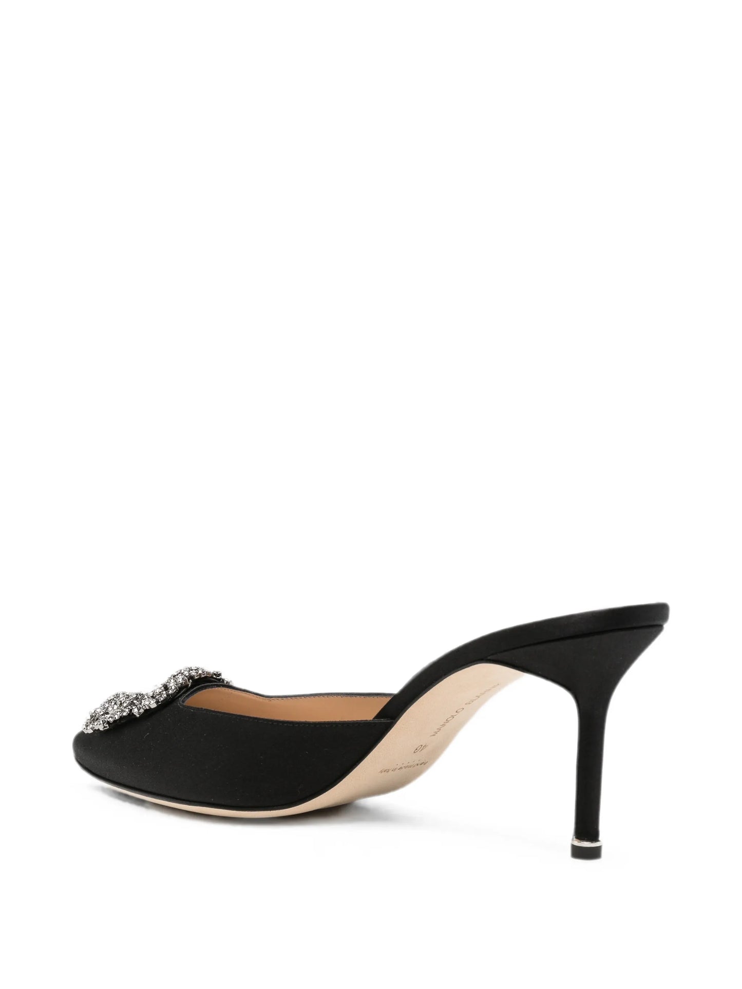 Hangisi crystal-buckle mules