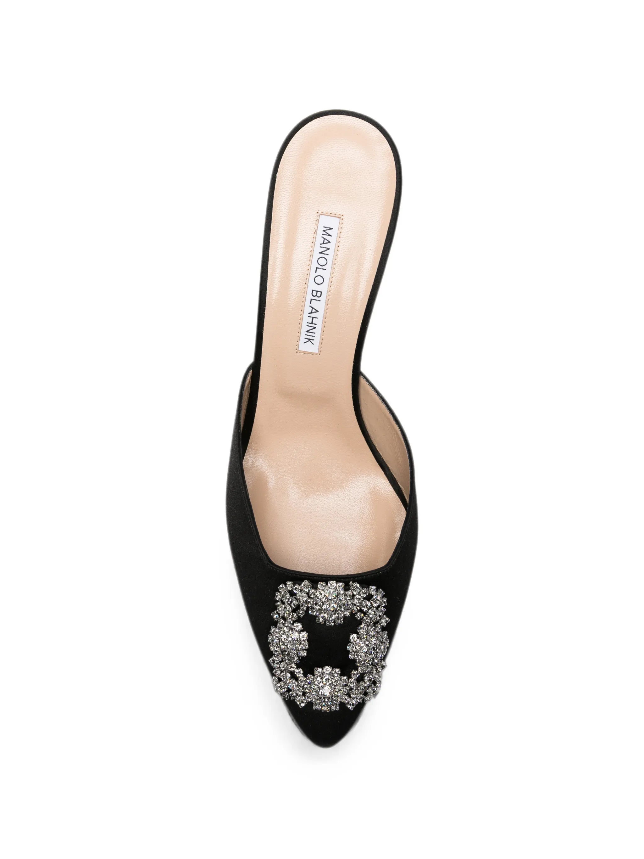 Hangisi crystal-buckle mules