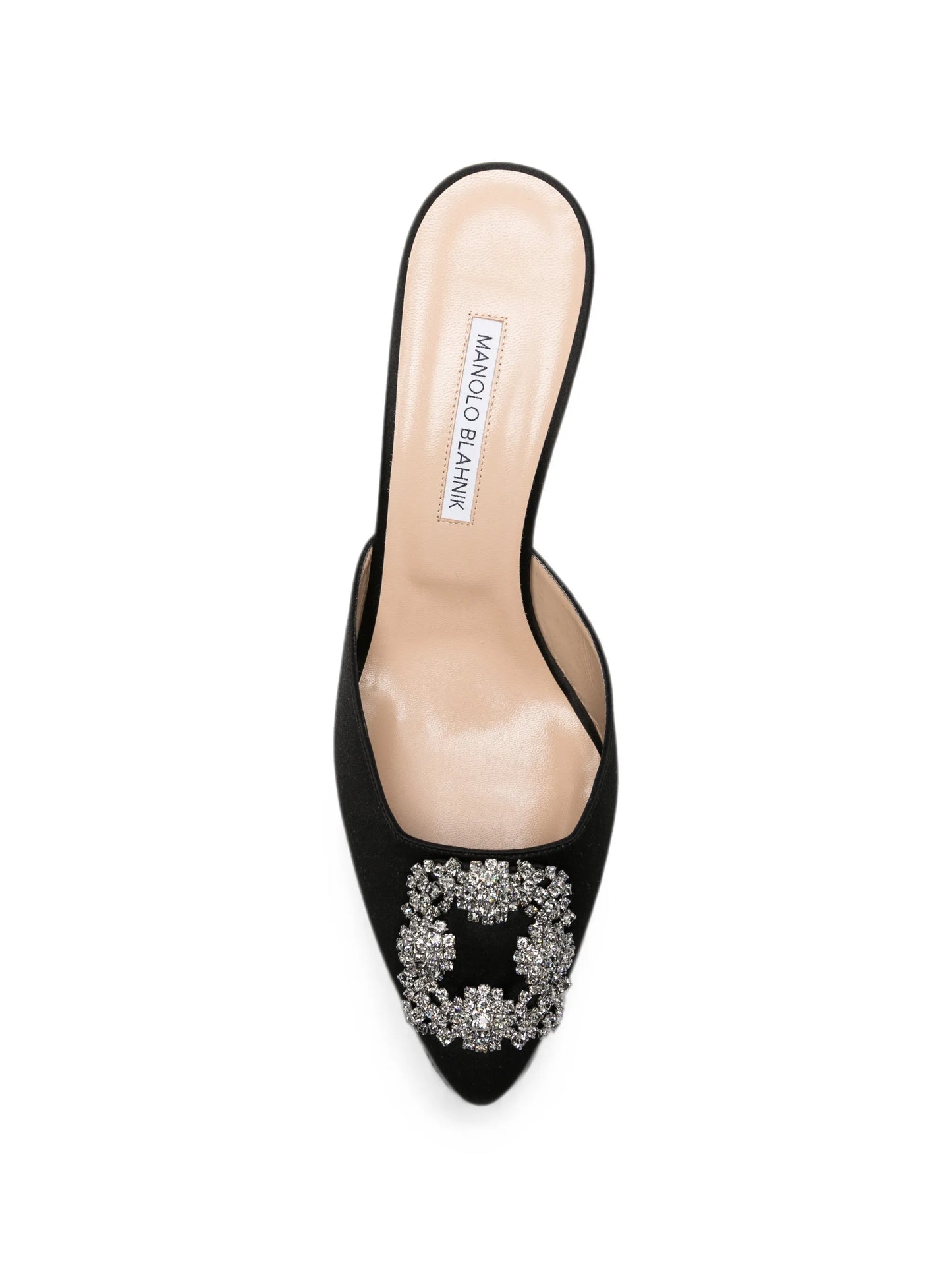 Hangisi crystal-buckle mules