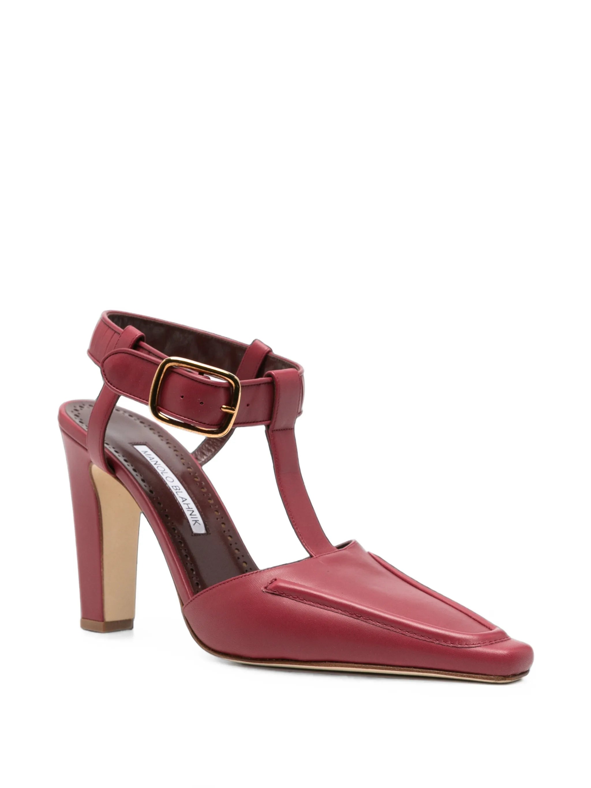 Melusina leather T-bar pumps