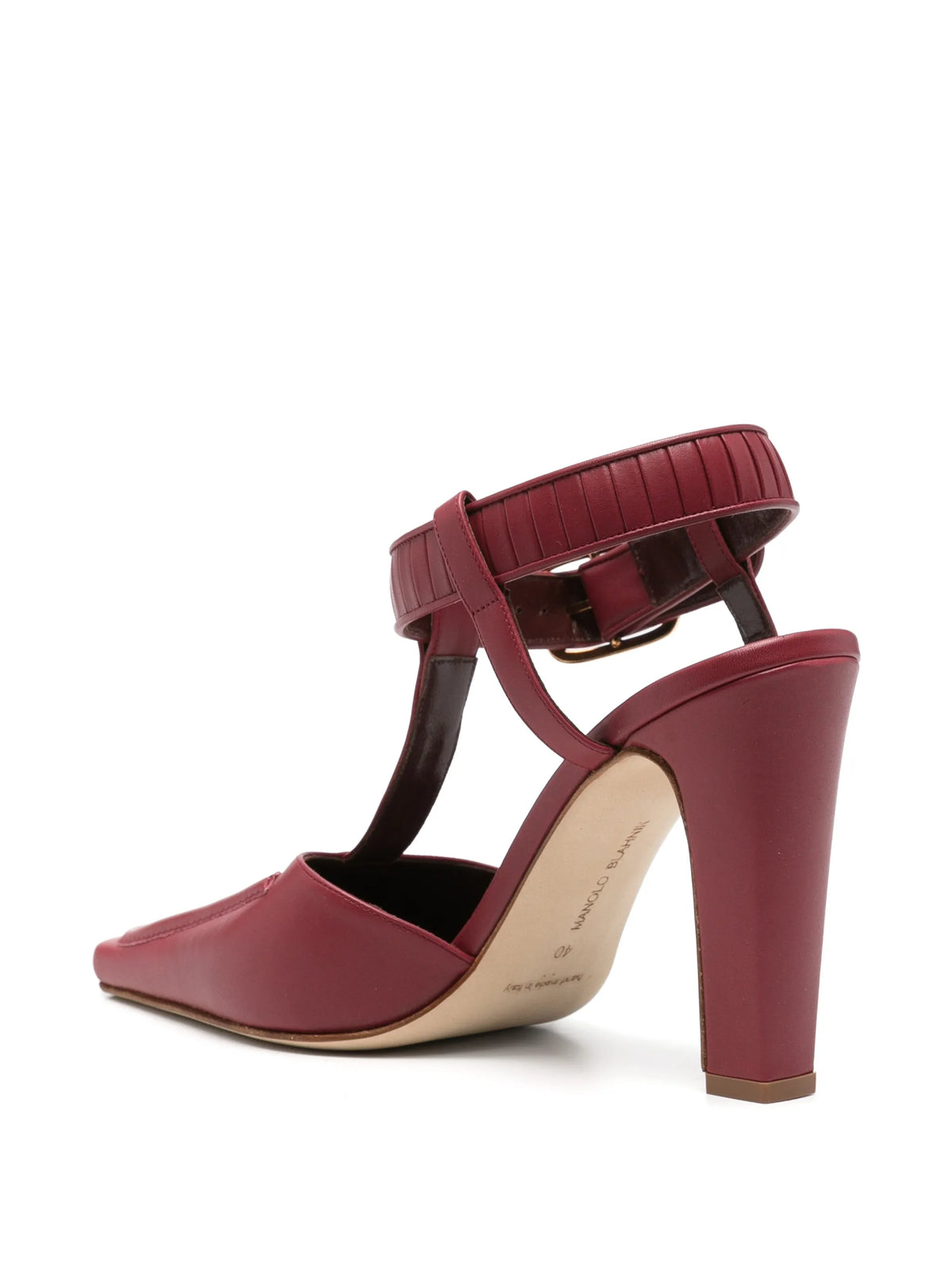 Melusina leather T-bar pumps