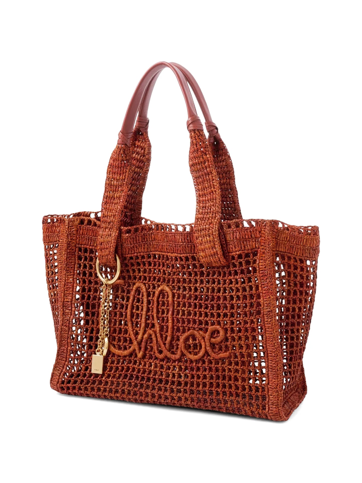 Summer Banana raffia east-west tote bag