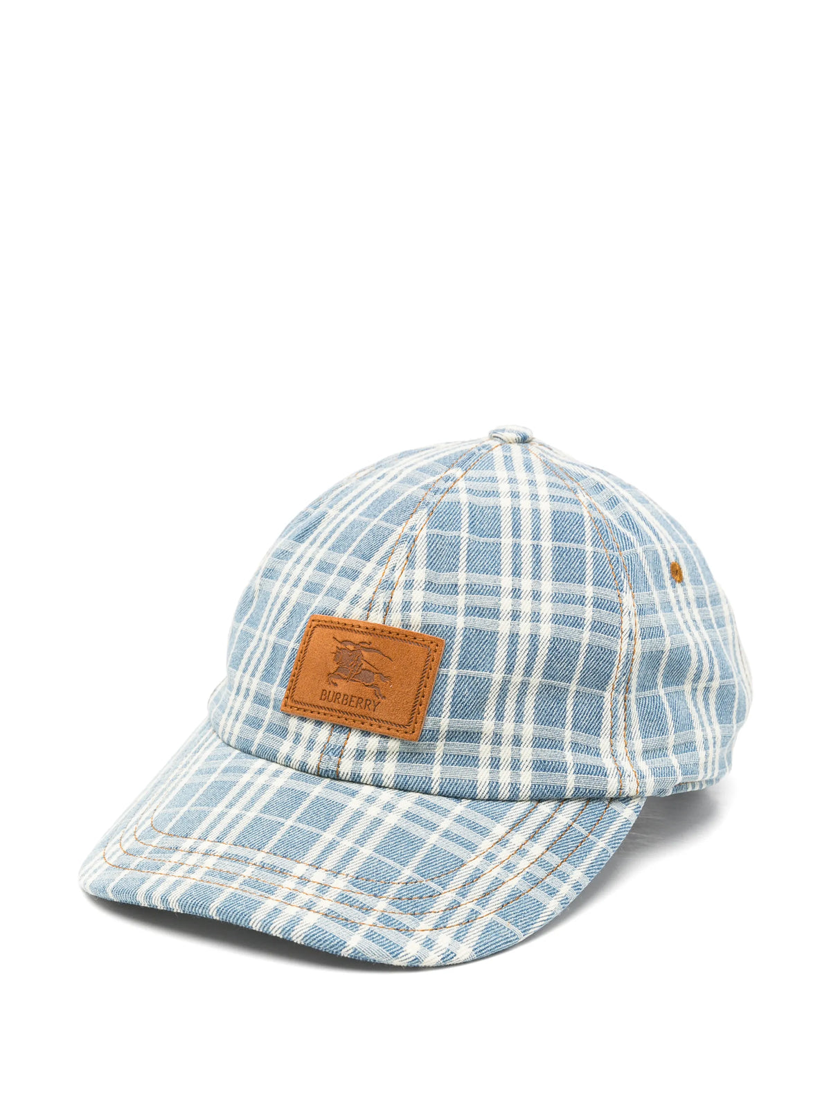 Check jacquard baseball cap