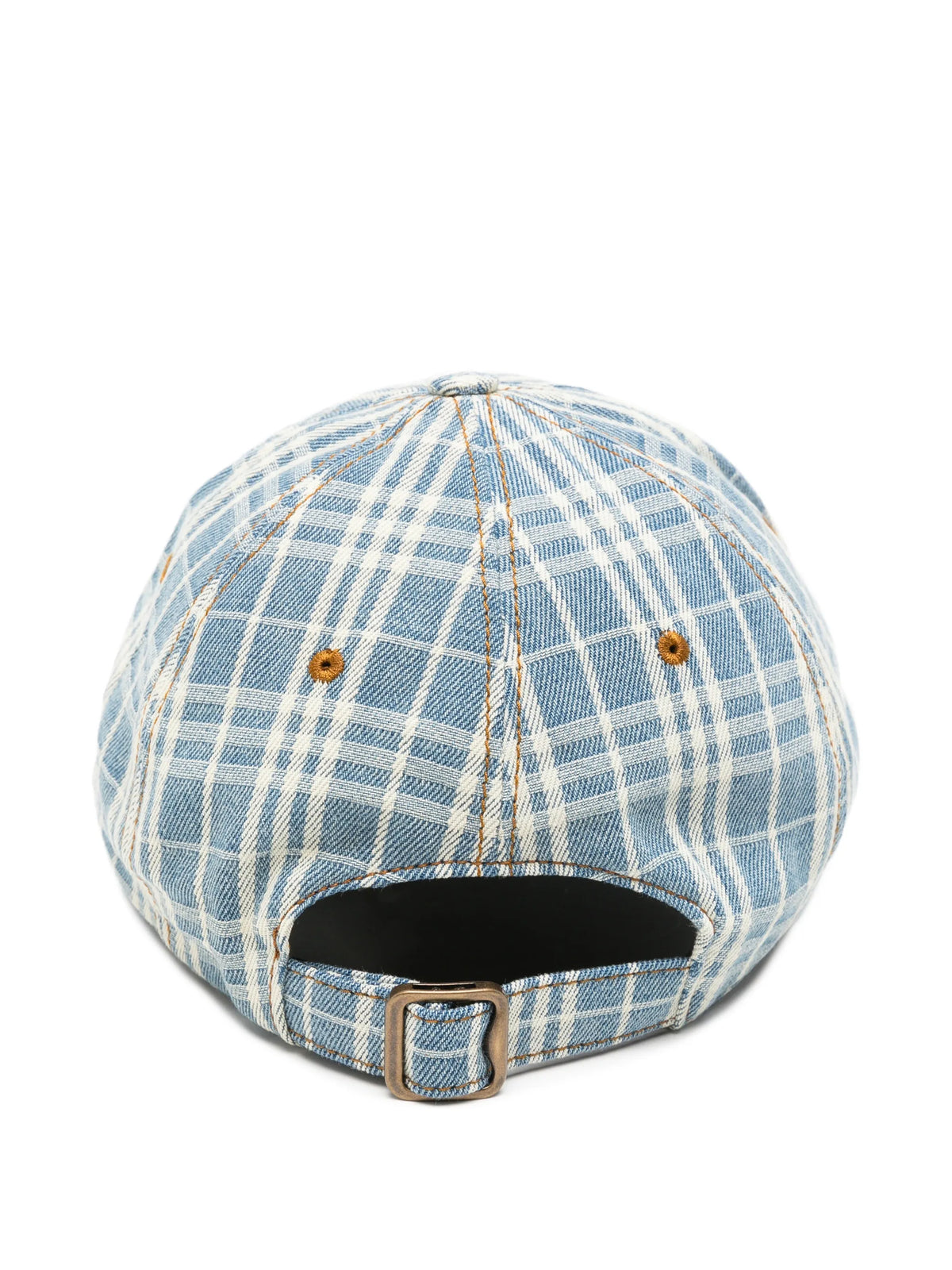 Check jacquard baseball cap