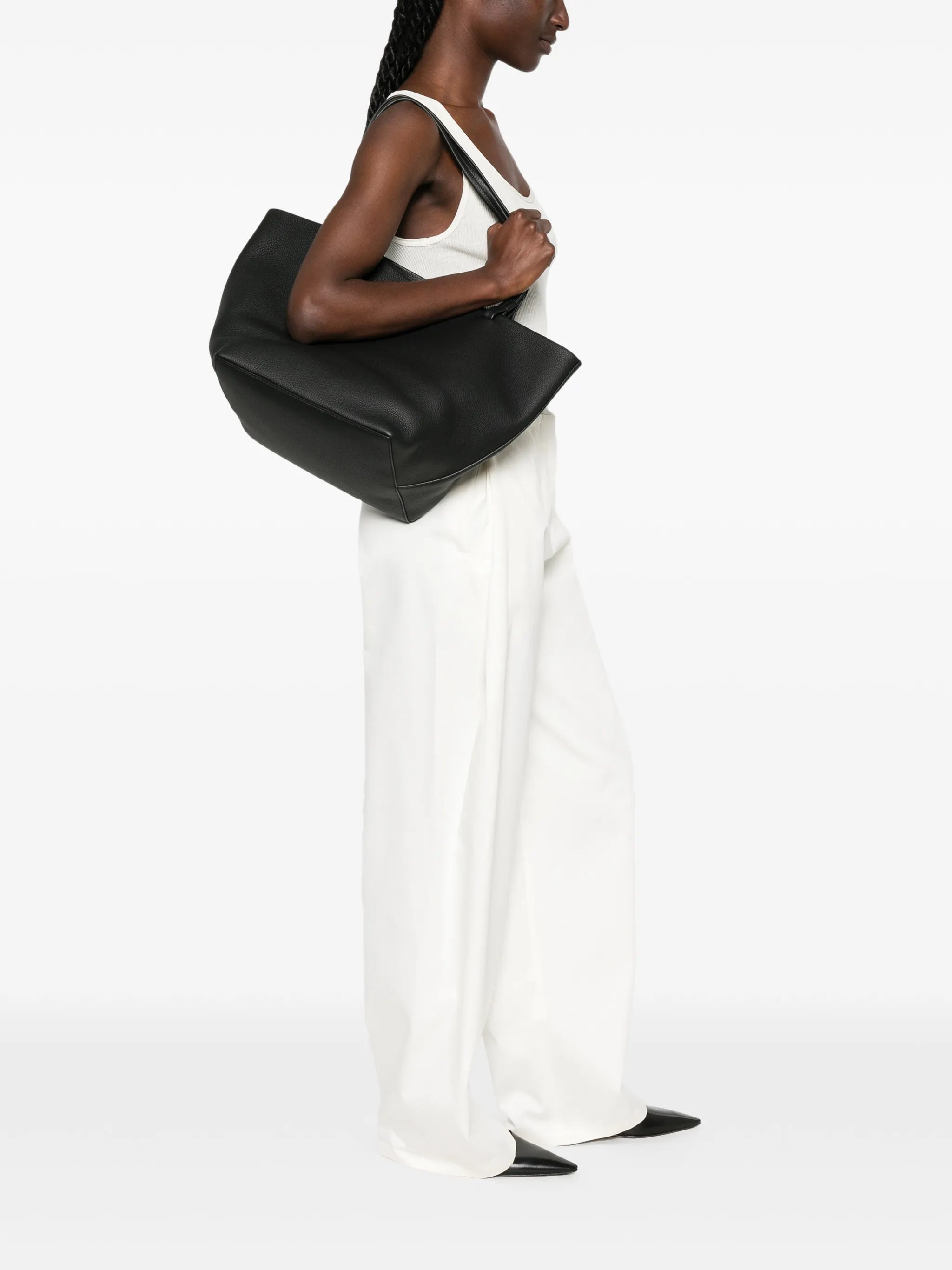 Park Three grained-leather tote bag
