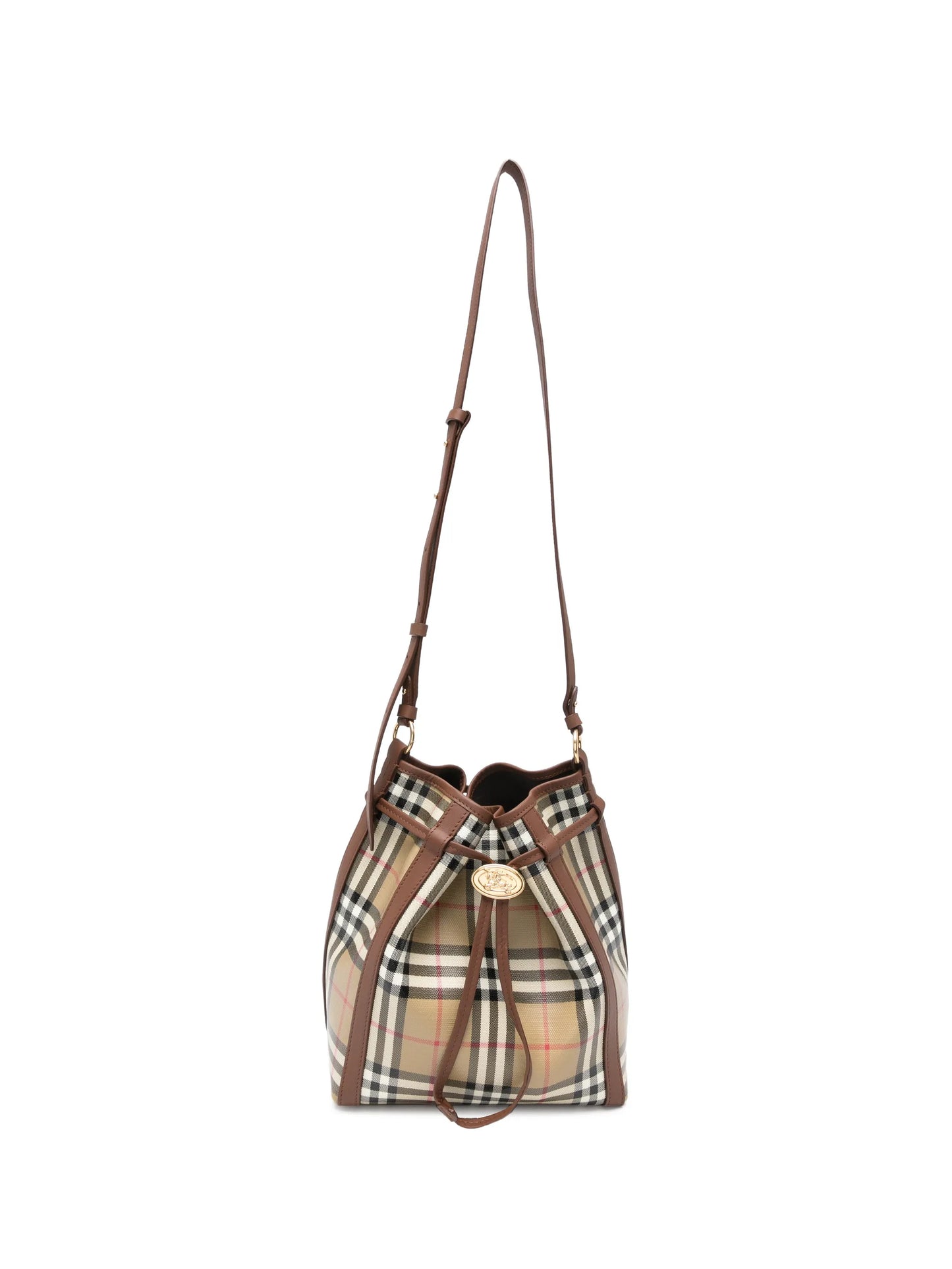 small Check bucket bag