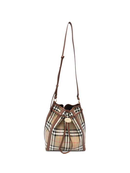 small Check bucket bag