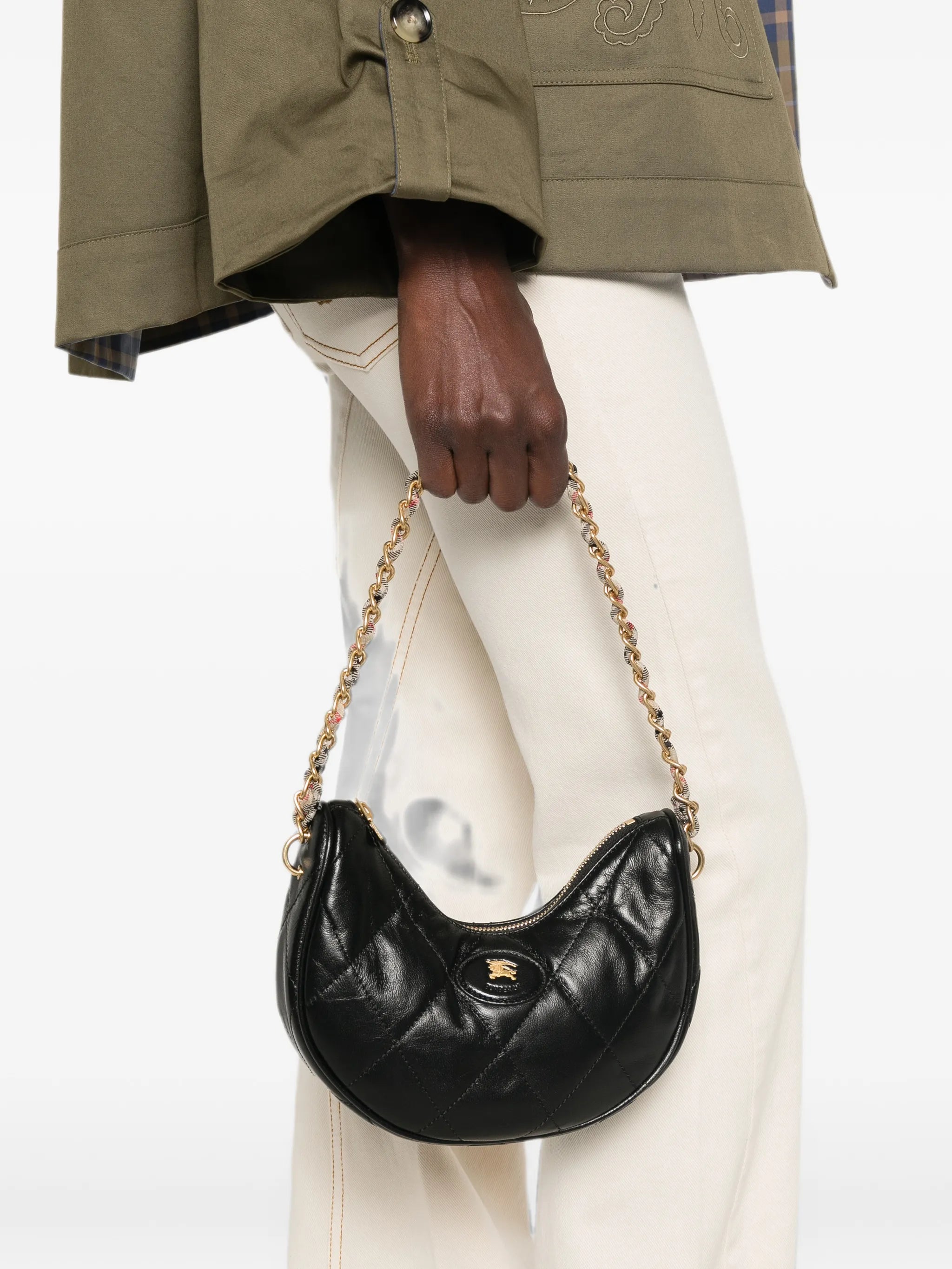 Horshoe quilted leather crossbody bag