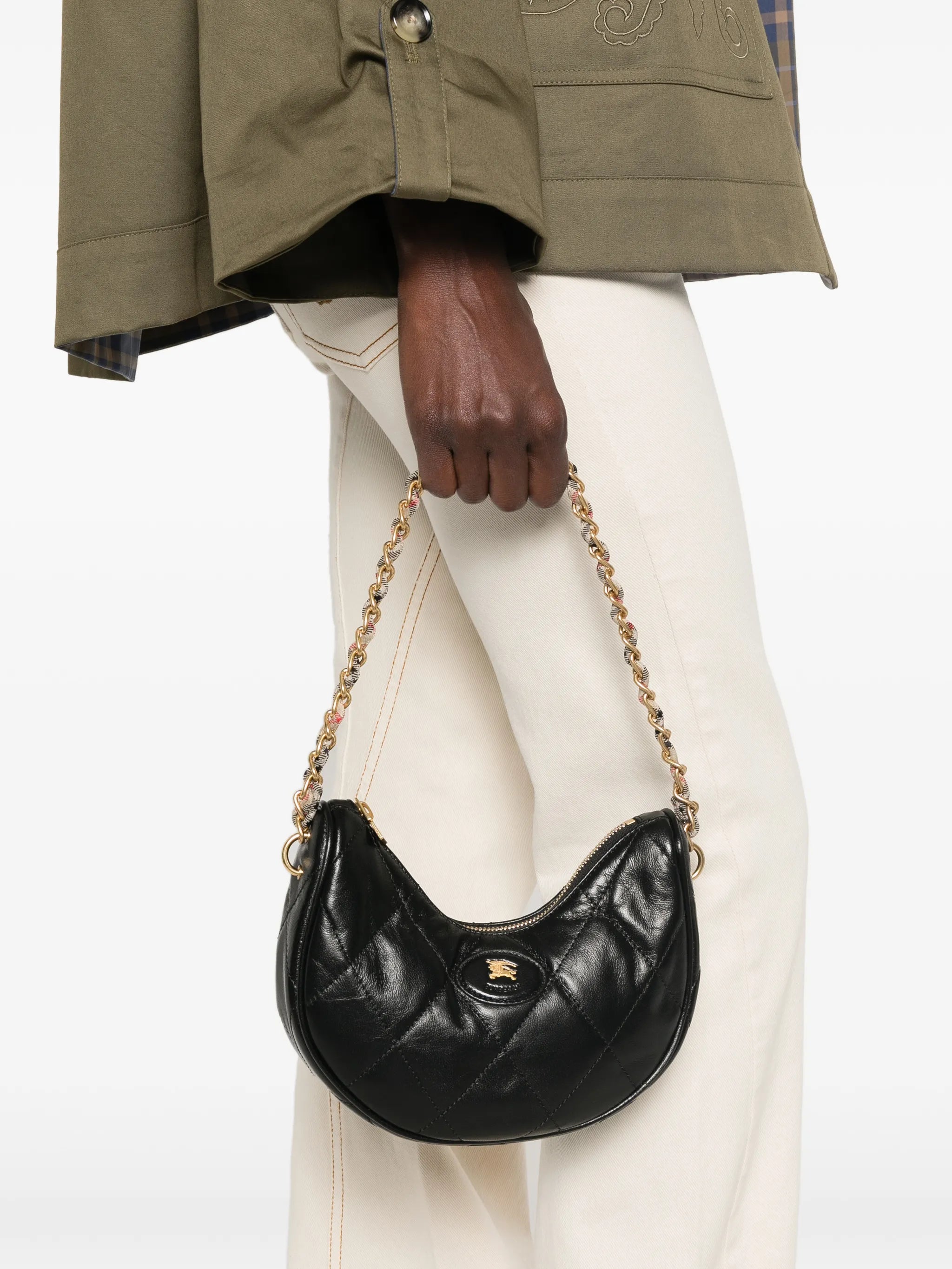 Horshoe quilted leather crossbody bag