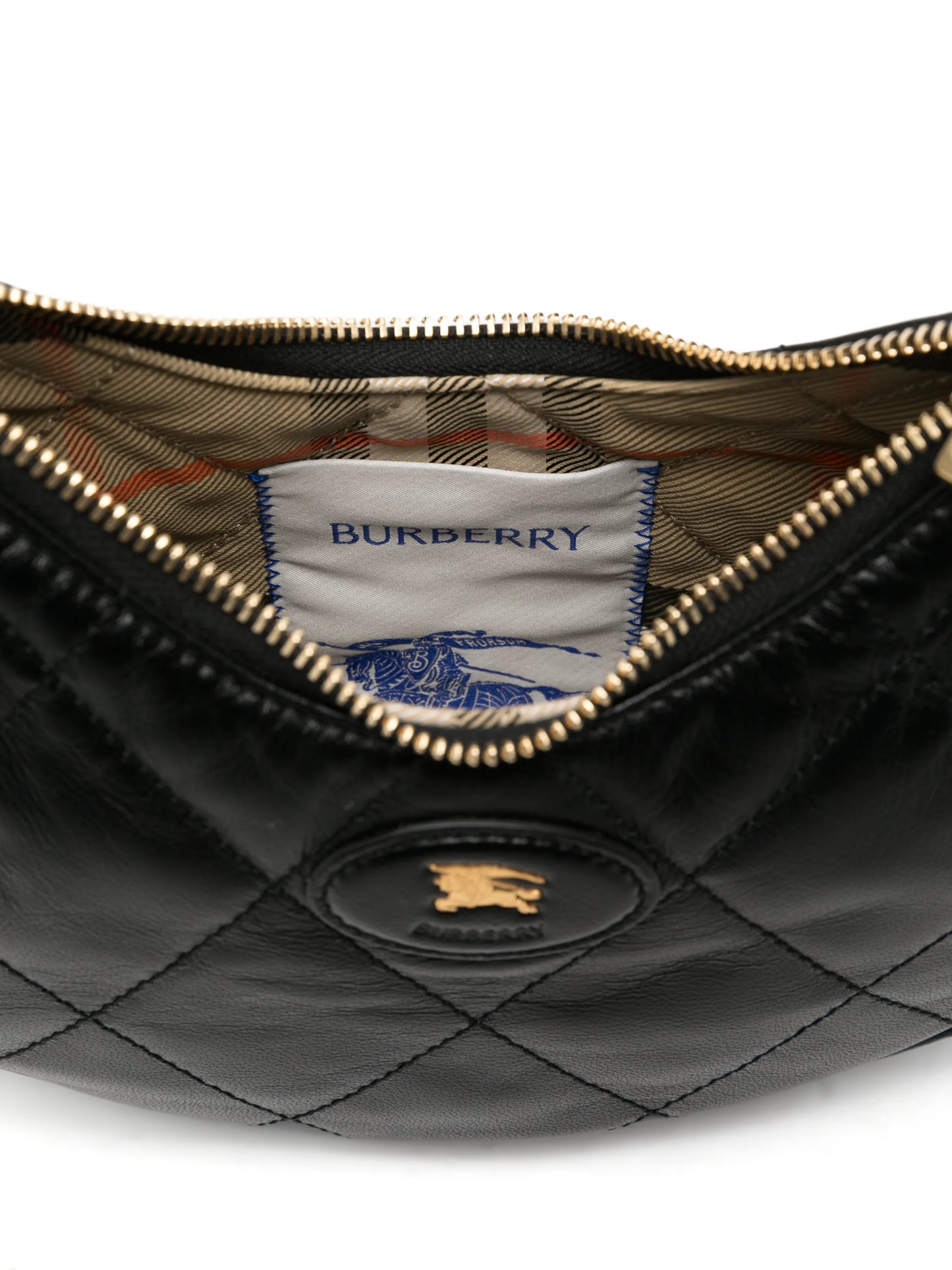 Horshoe quilted leather crossbody bag