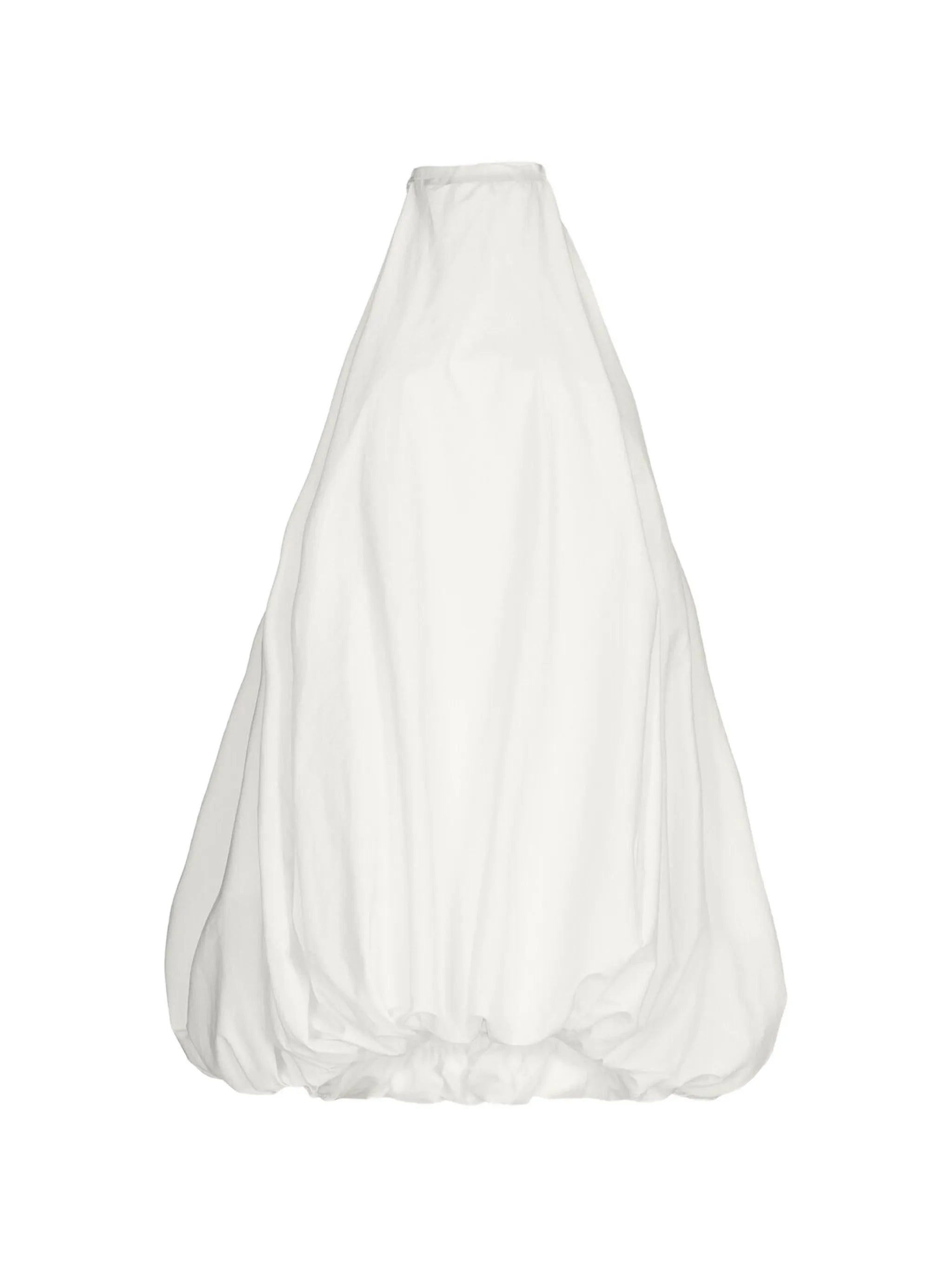 pleated bubble-hem mini dress