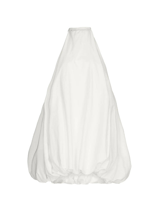 pleated bubble-hem mini dress