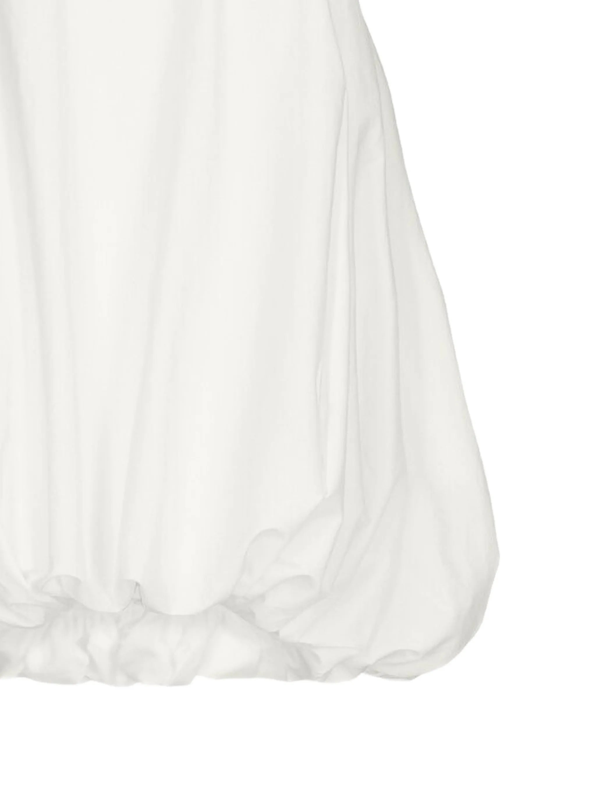 pleated bubble-hem mini dress