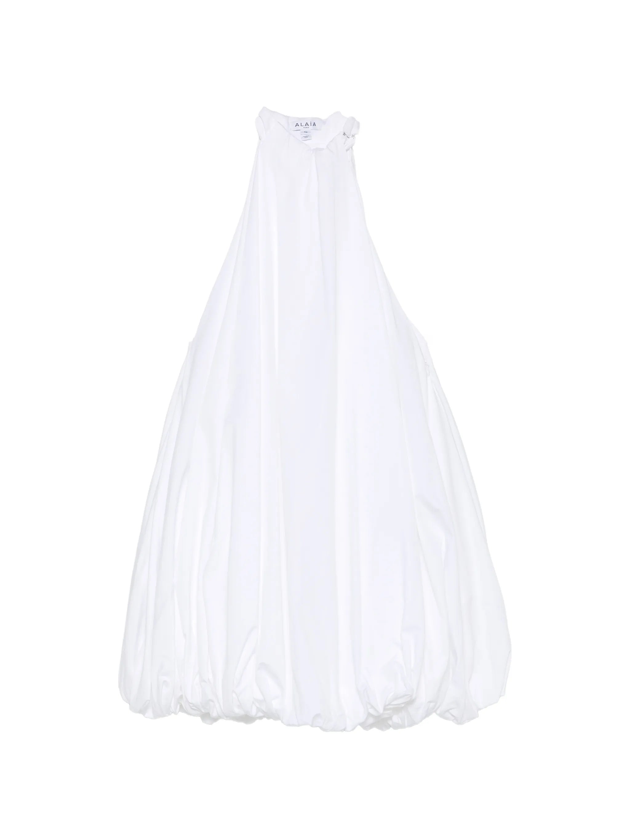 pleated bubble-hem mini dress