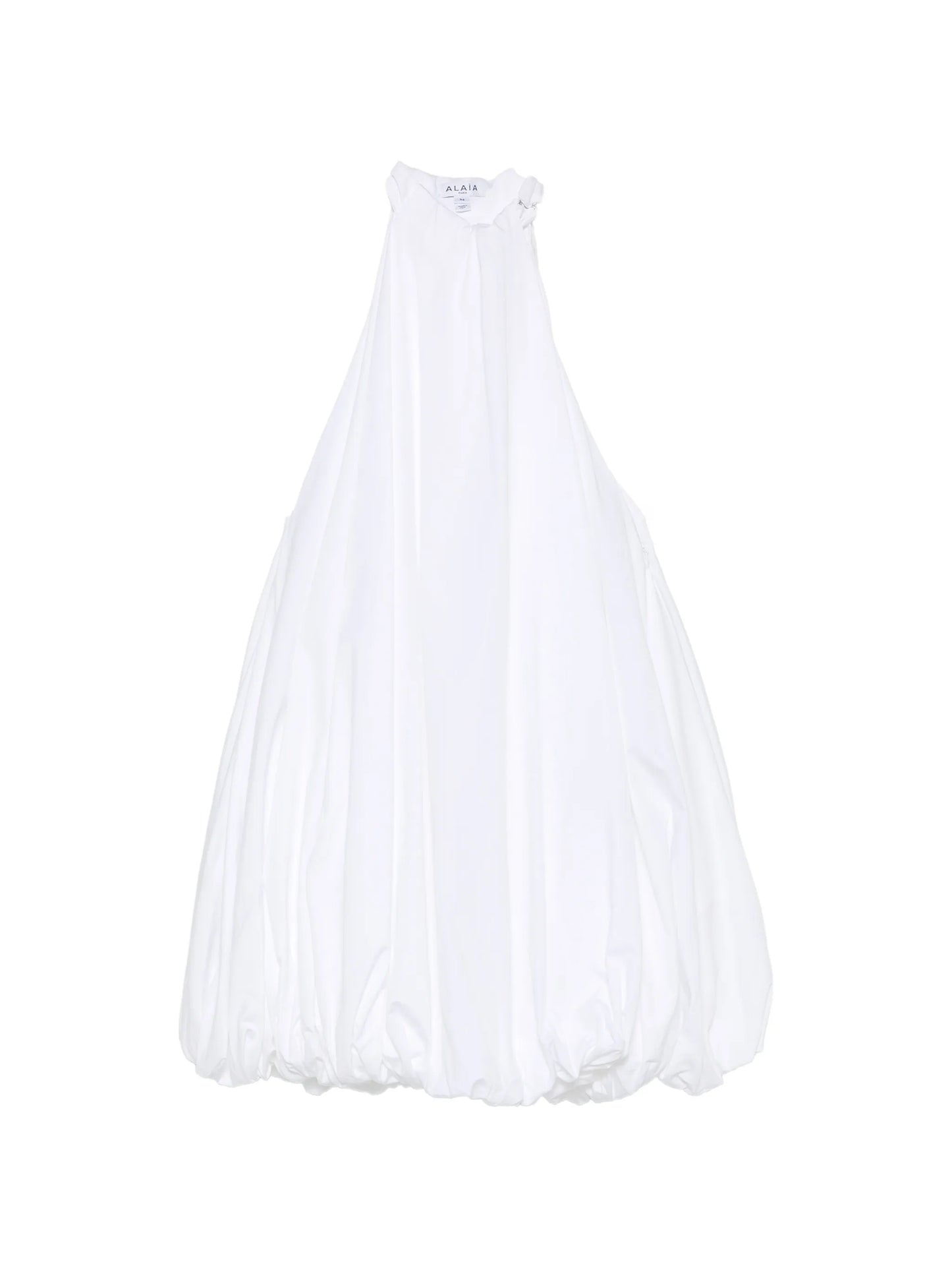 pleated bubble-hem mini dress