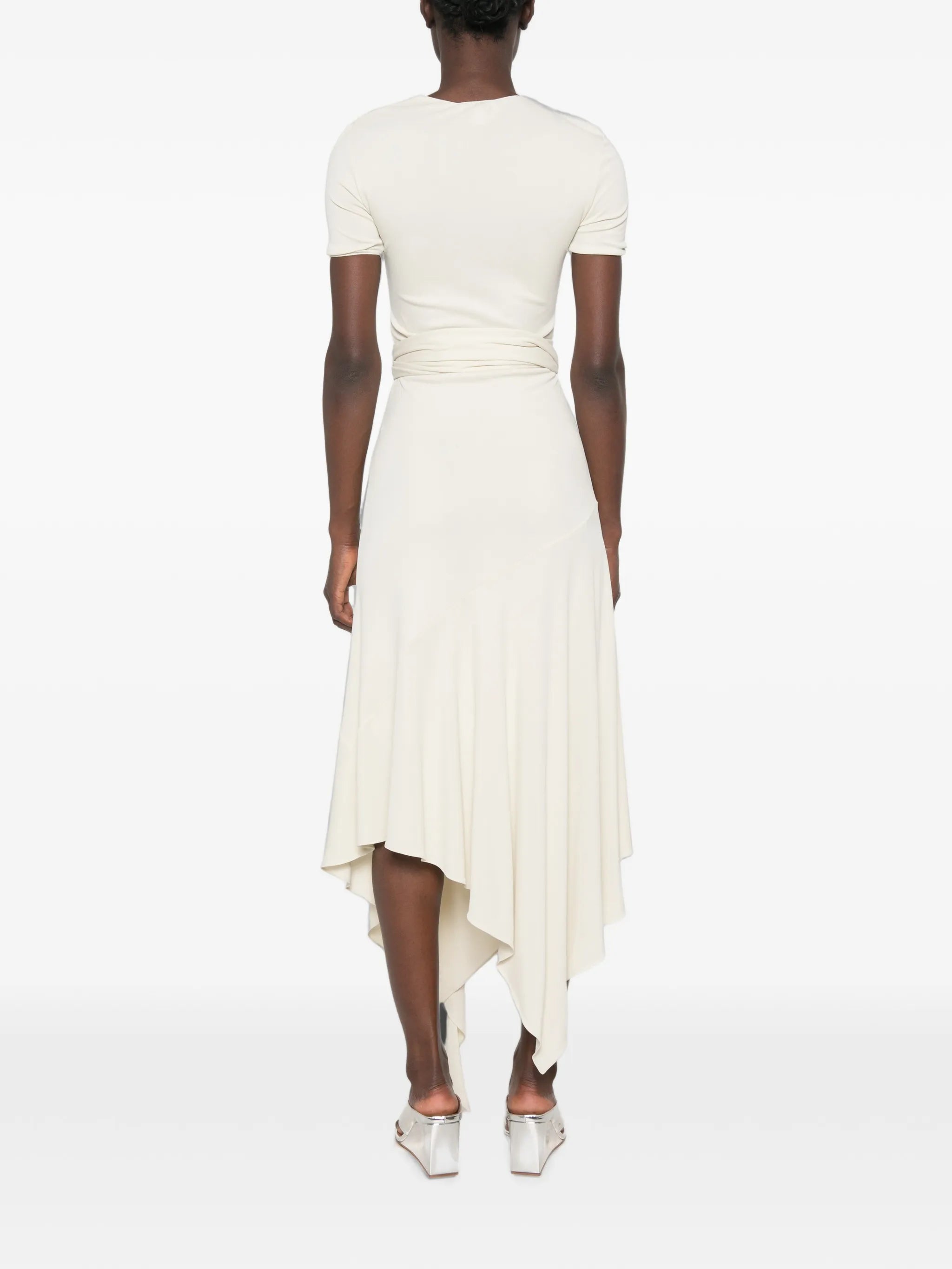 belted jersey dress