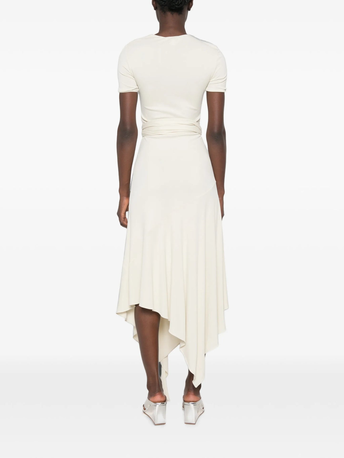 belted jersey dress