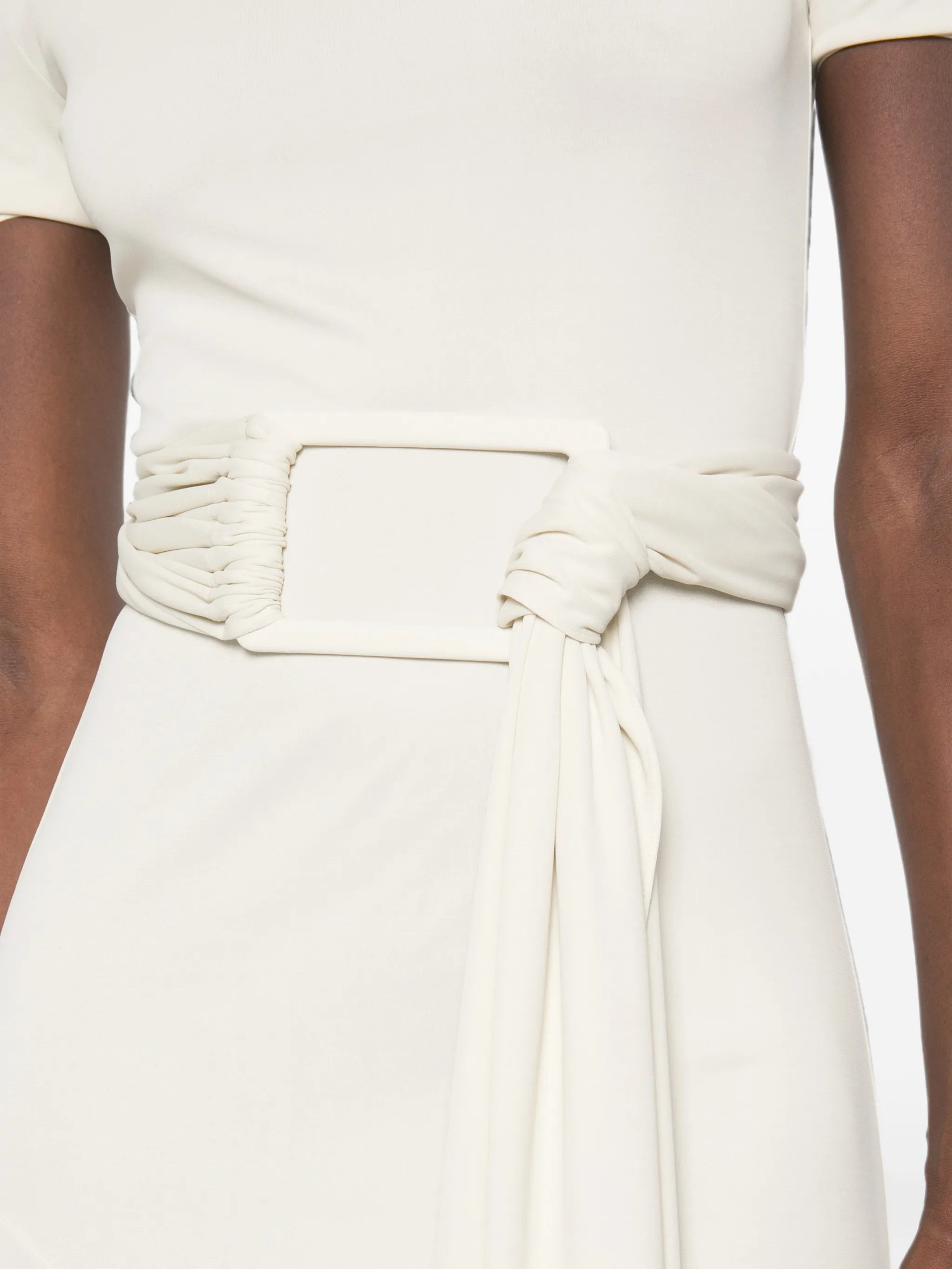 belted jersey dress