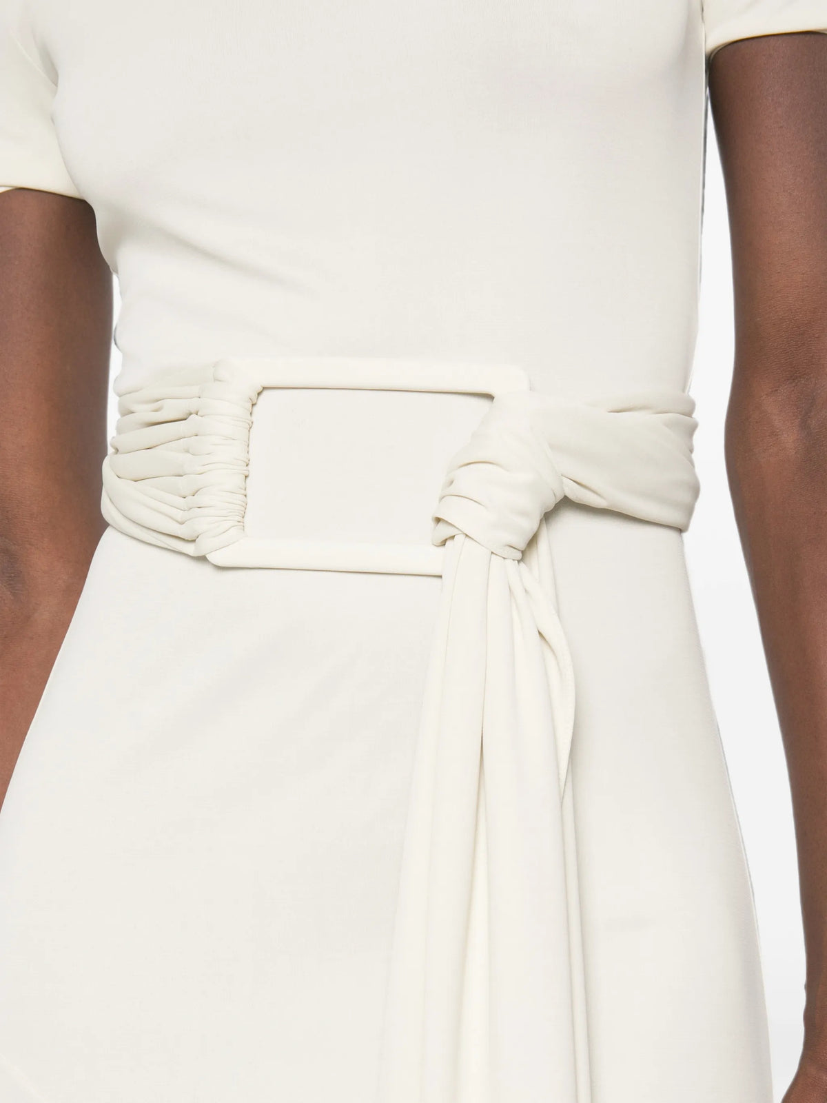 belted jersey dress
