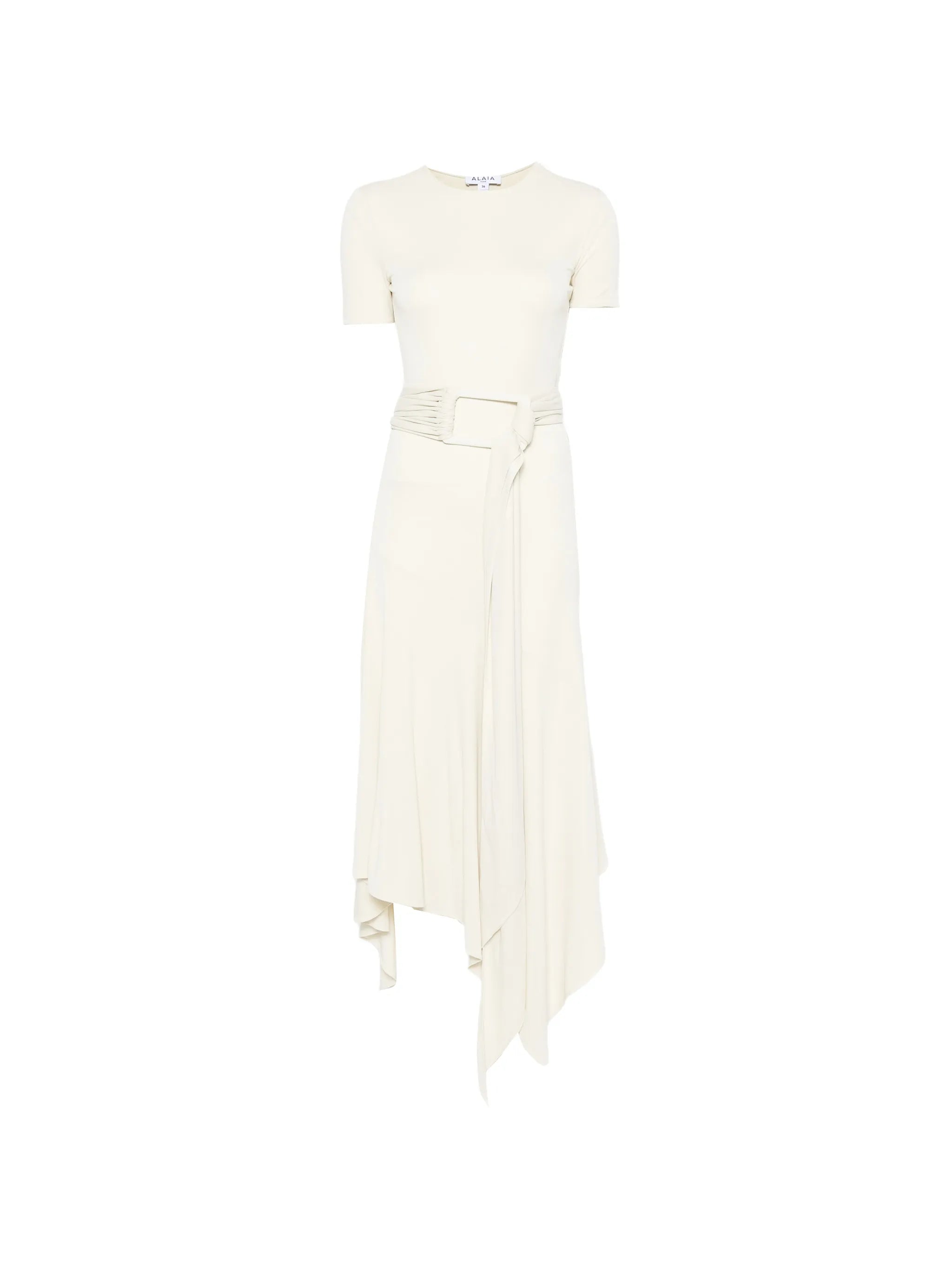 belted jersey dress
