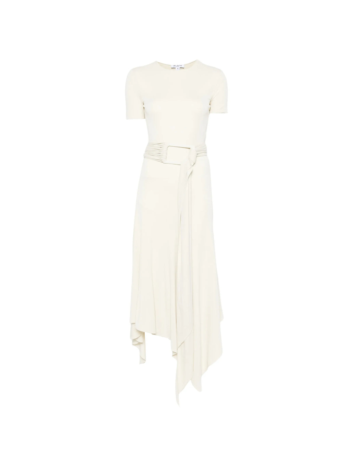 belted jersey dress