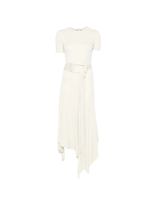 belted jersey dress