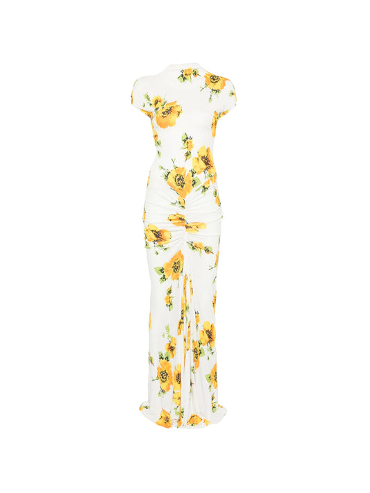 floral-print maxi dress